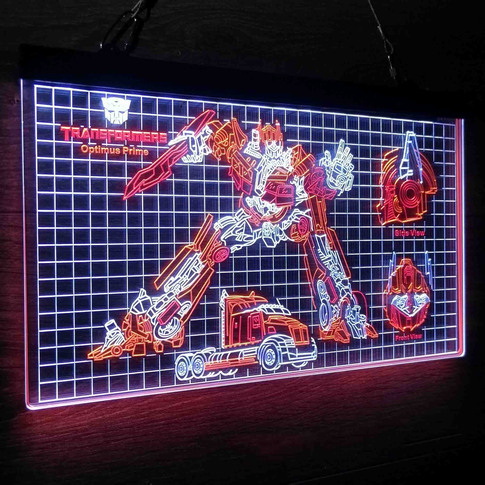 Optimus Prime Transformers Blueprint Cool Neon LED Sign 3 Colors - Image 10