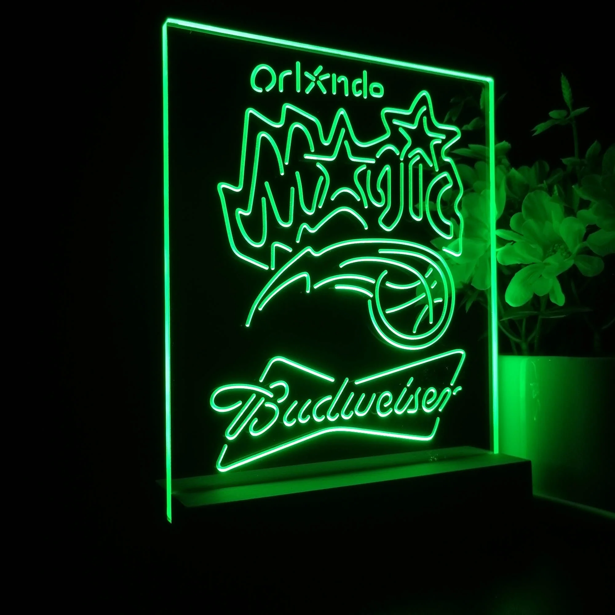 Orlando Magic Budweiser Neon Sign Pub Bar Lamp - Image 7