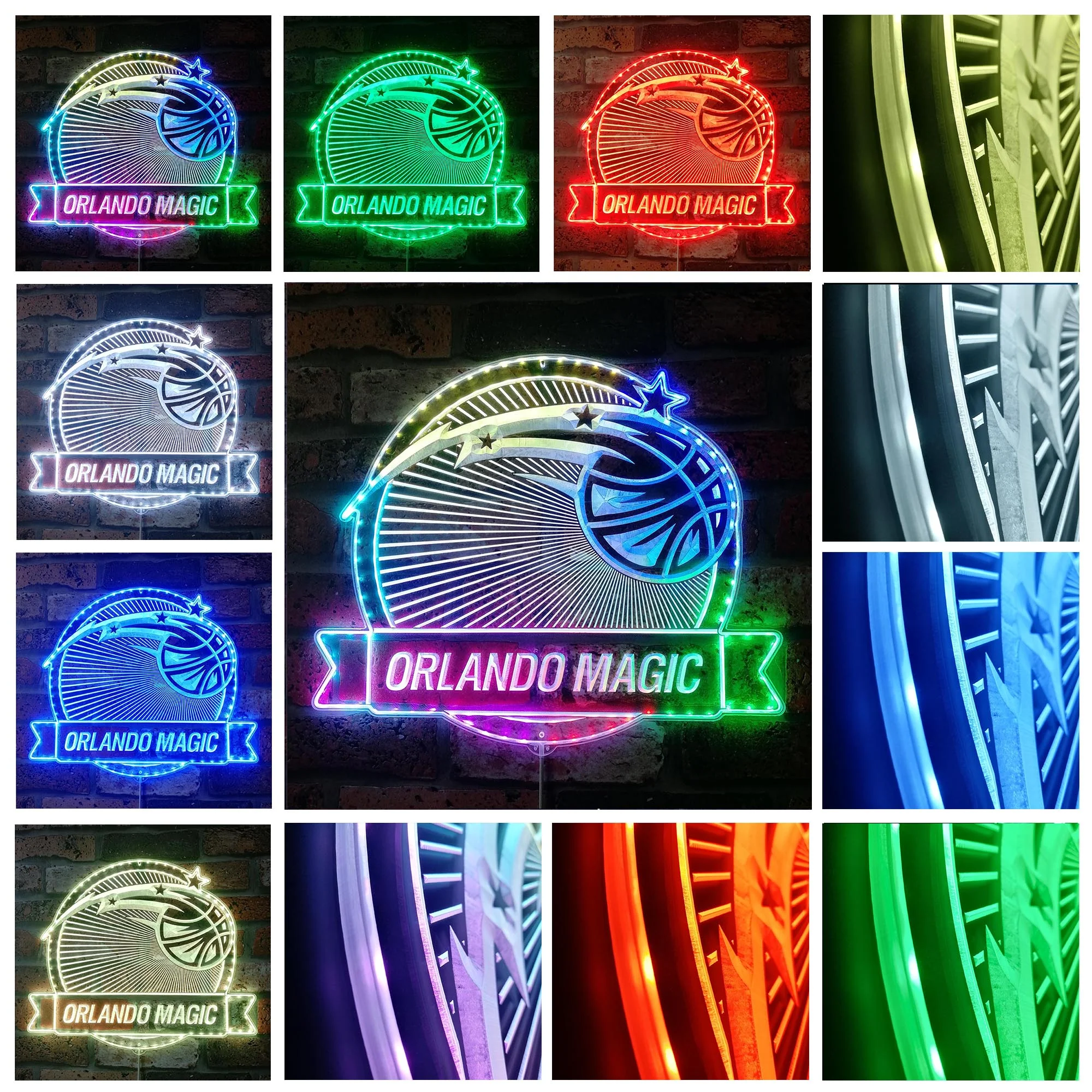 Orlando Magic Neon LED Sign with Dynamic RGB Colors - Image 2