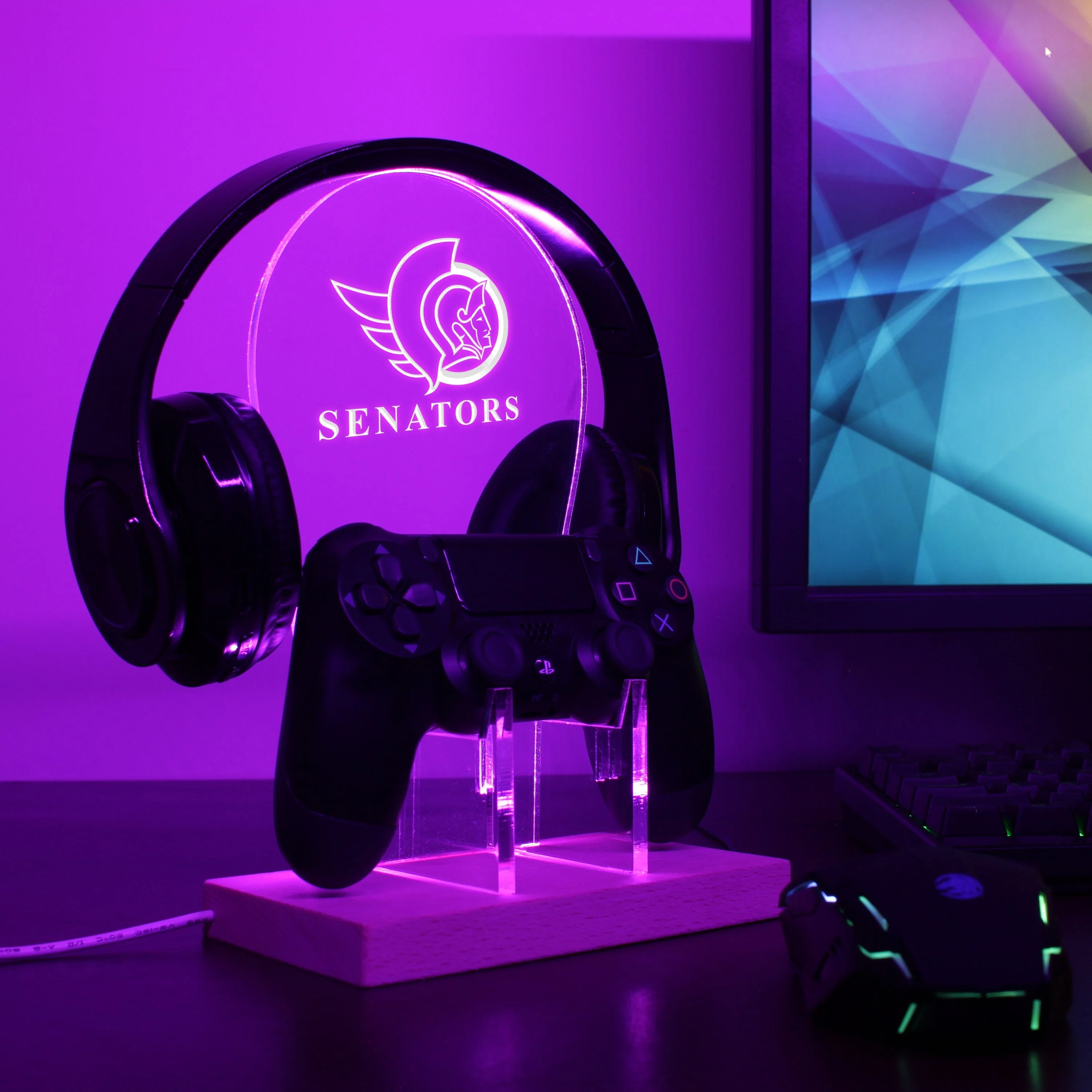 Ottawa Senators LED Gaming Headset Controller Stand - Image 3