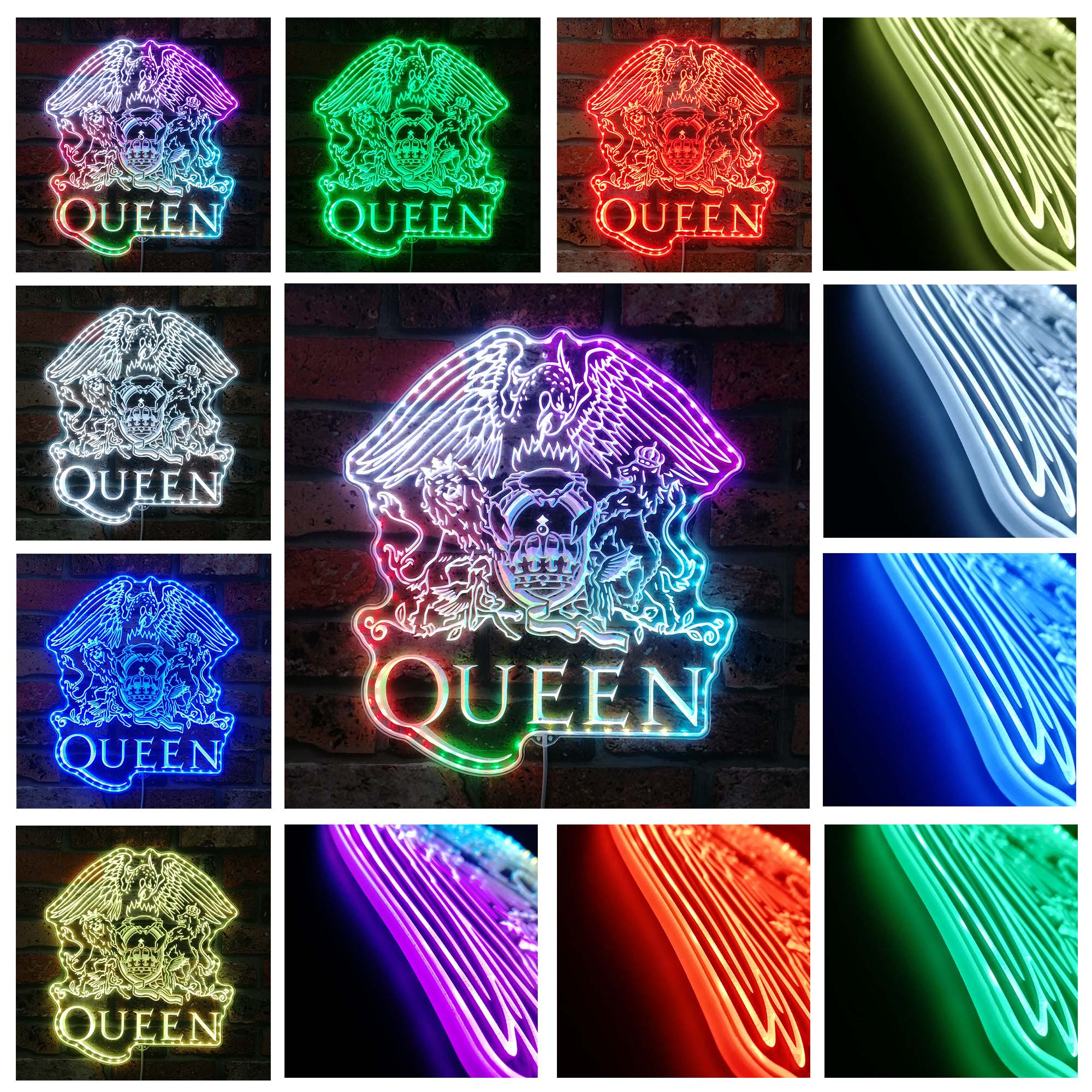 Queen Music Neon LED Sign with Dynamic RGB Colors - Image 2