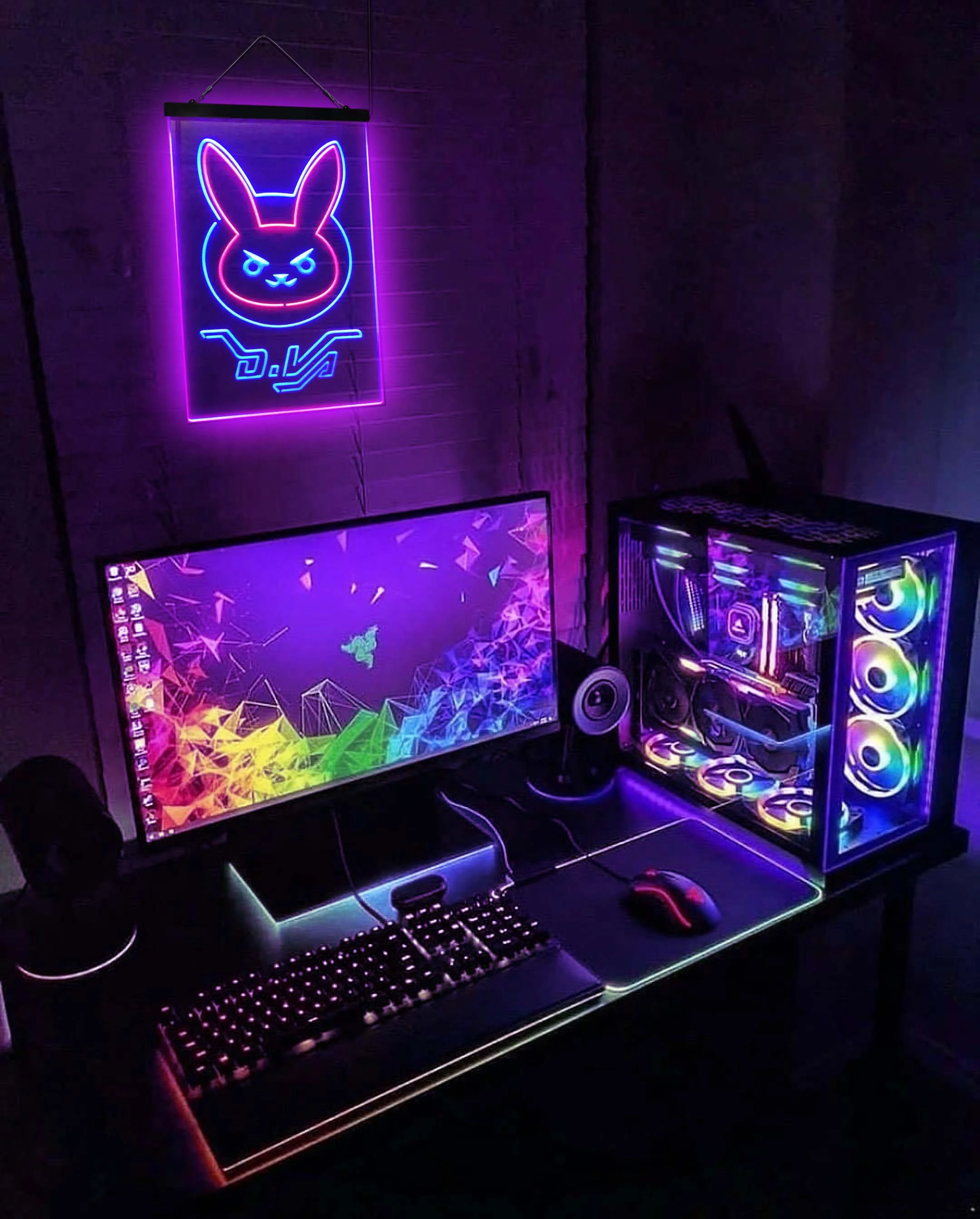 Overwatch Dva Bunny Game Room Neon Light LED Sign - Image 14