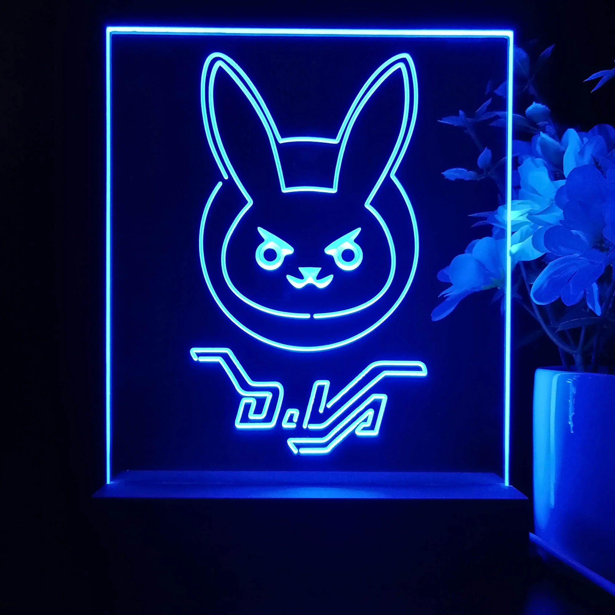Overwatch Dva Game Room LED Sign Lamp Display