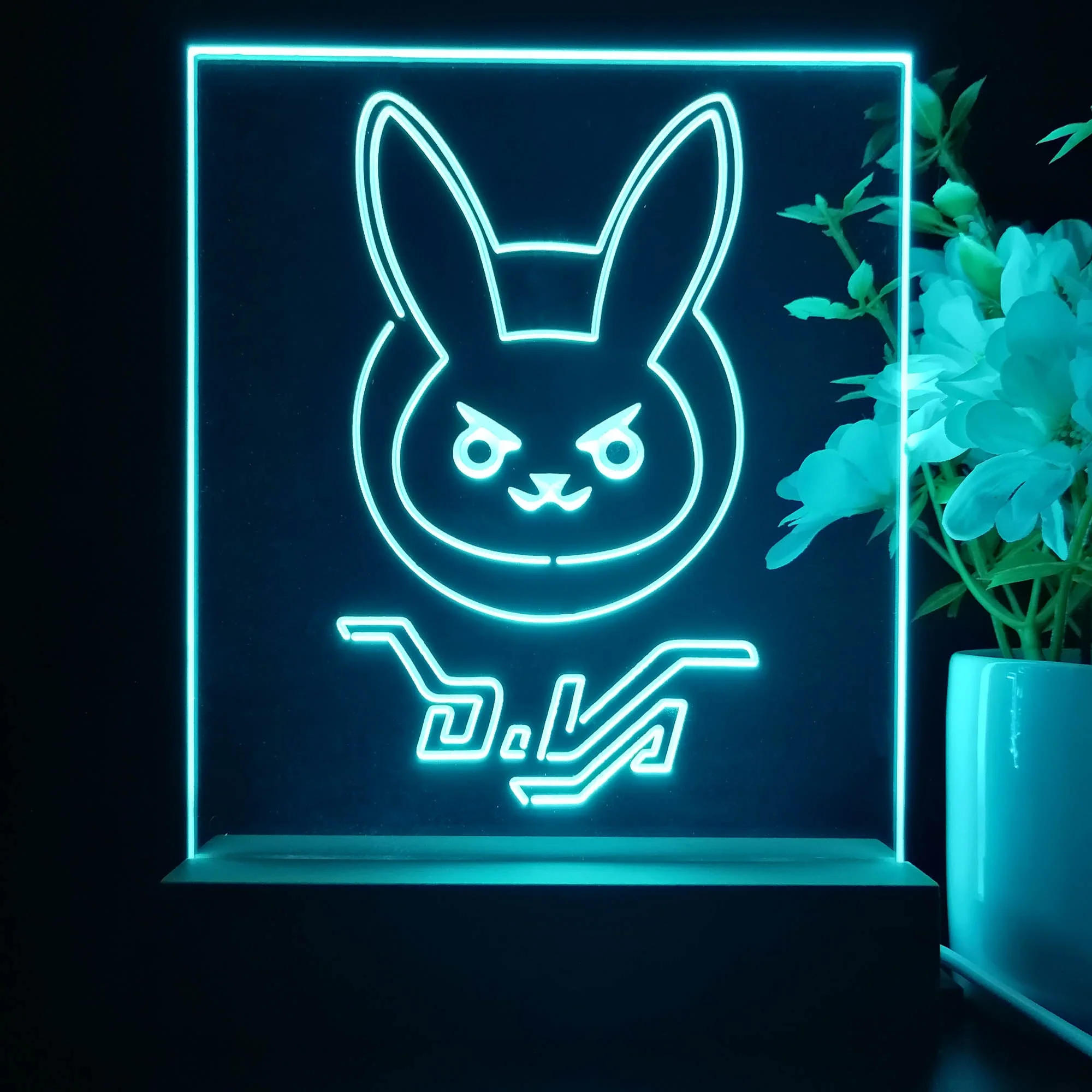 Overwatch Dva Game Room LED Sign Lamp Display - Image 4