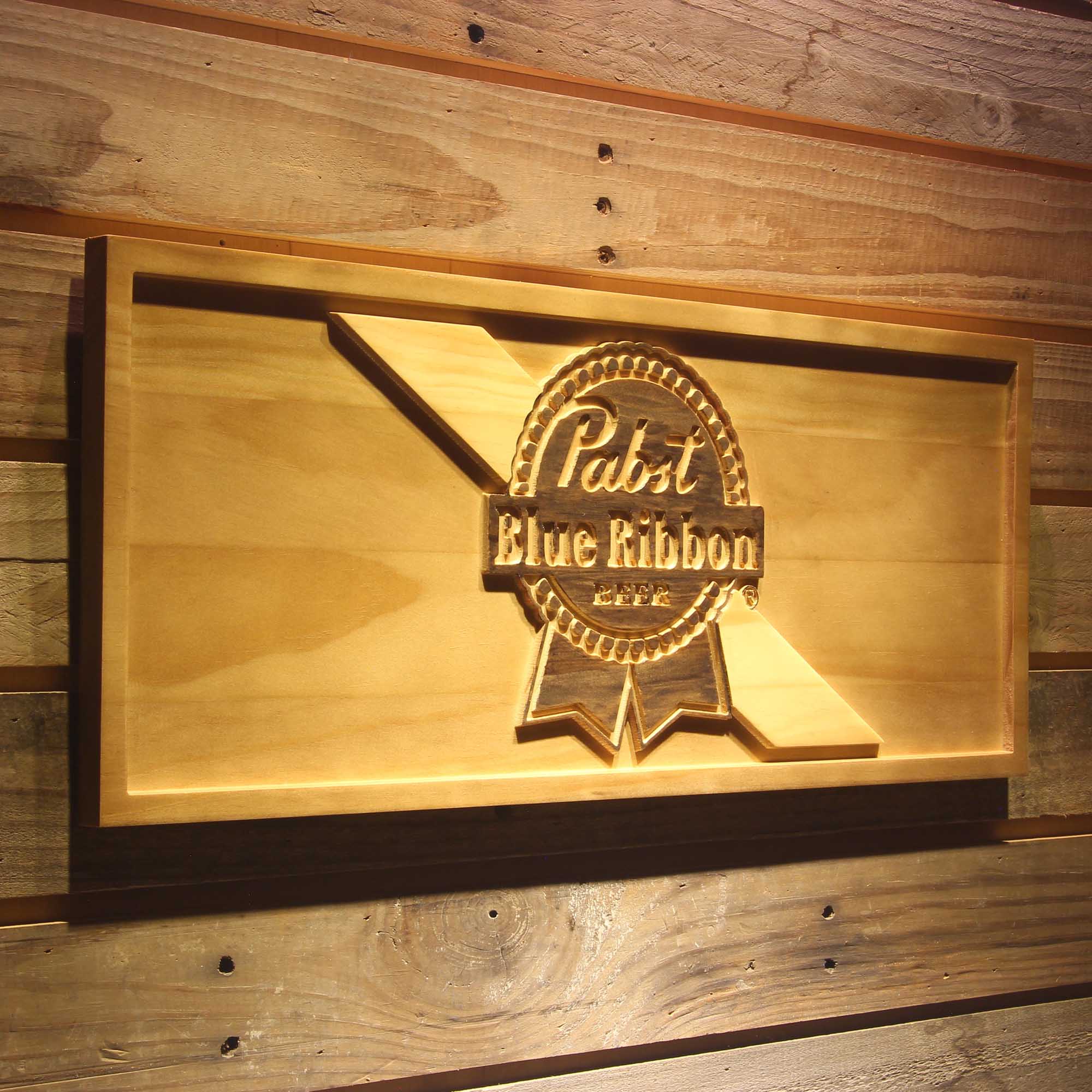 Pabst 3D Solid Wooden Craving Sign - Image 2