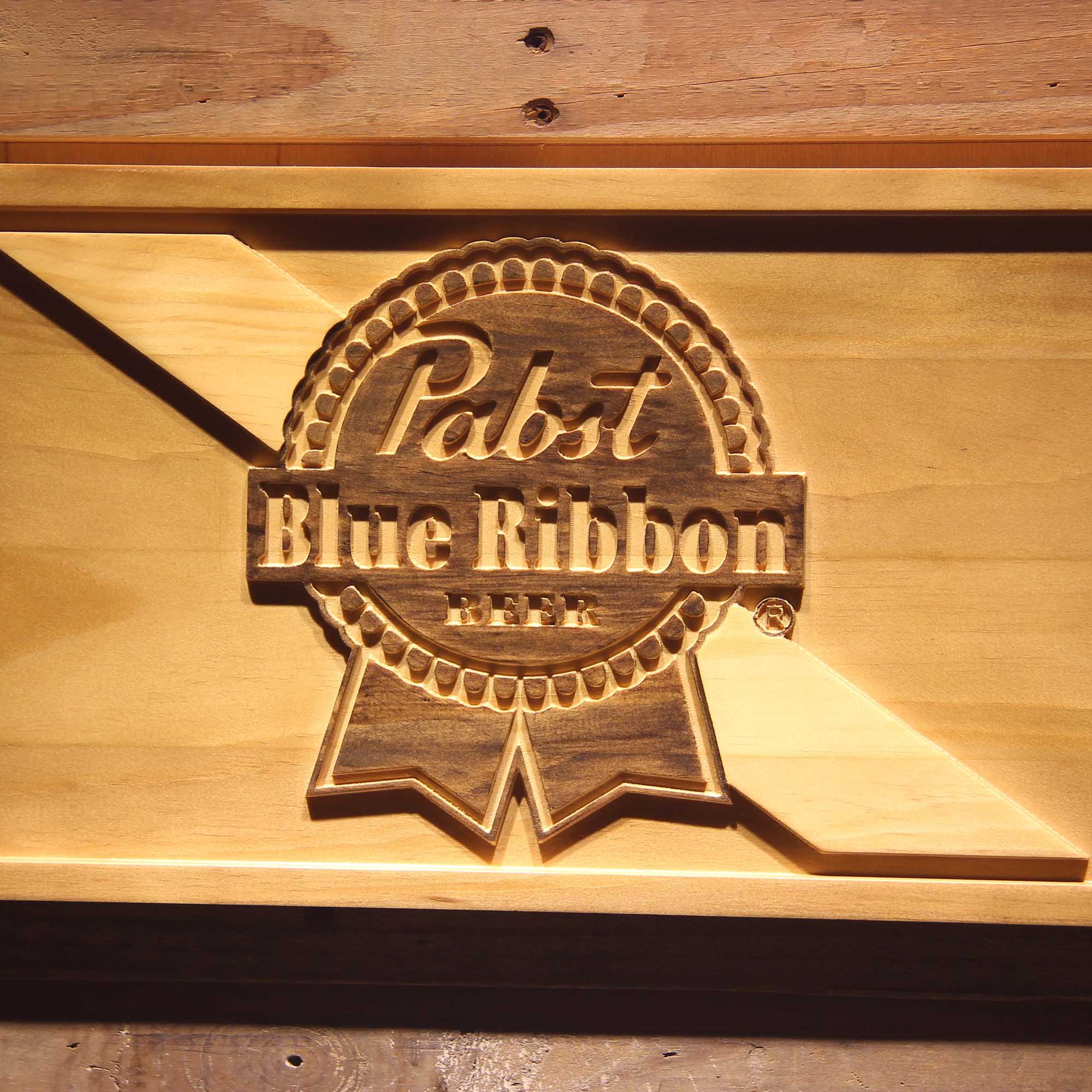 Pabst 3D Solid Wooden Craving Sign - Image 5