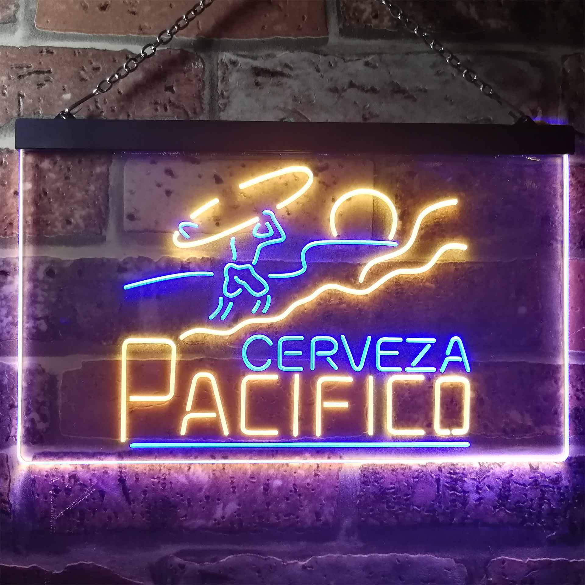 Pacifico Clara Mexican Cerveza Home Bar Neon Light LED Sign - Image 6