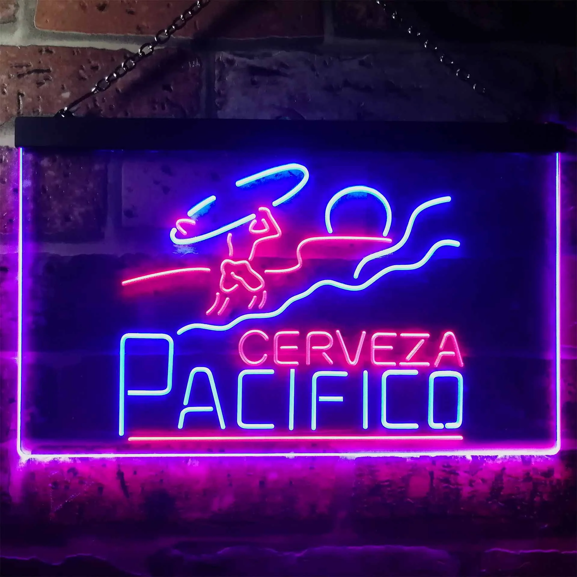 Pacifico Clara Mexican Cerveza Home Bar Neon Light LED Sign - Image 7