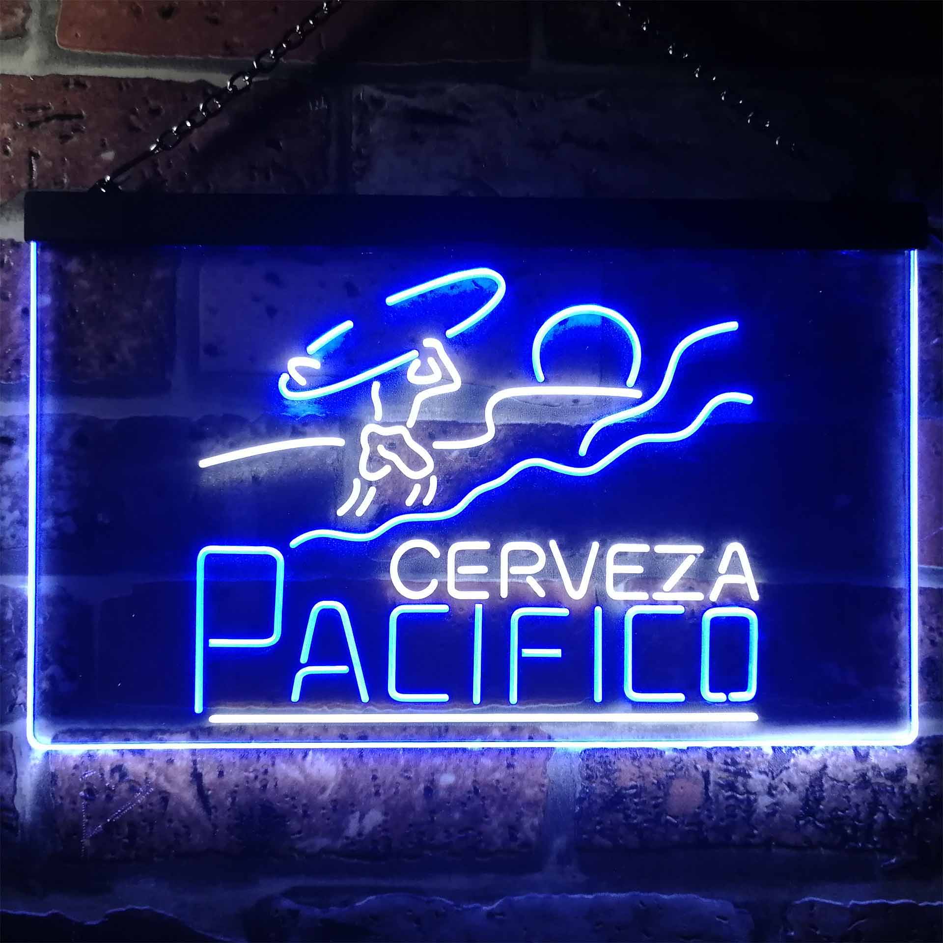Pacifico Clara Mexican Cerveza Home Bar Neon Light LED Sign - Image 9
