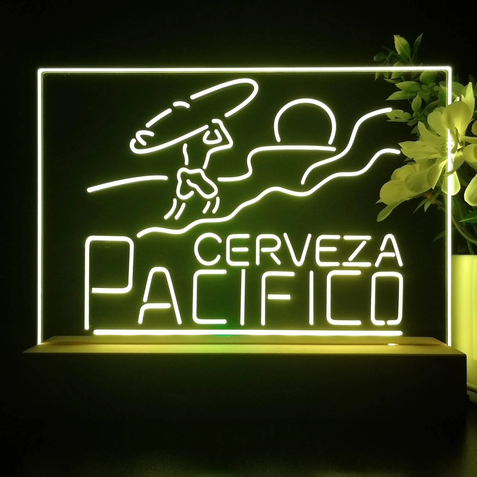 Pacifico Clara Mexican Cerveza Neon Sign Pub Bar Lamp - Image 3