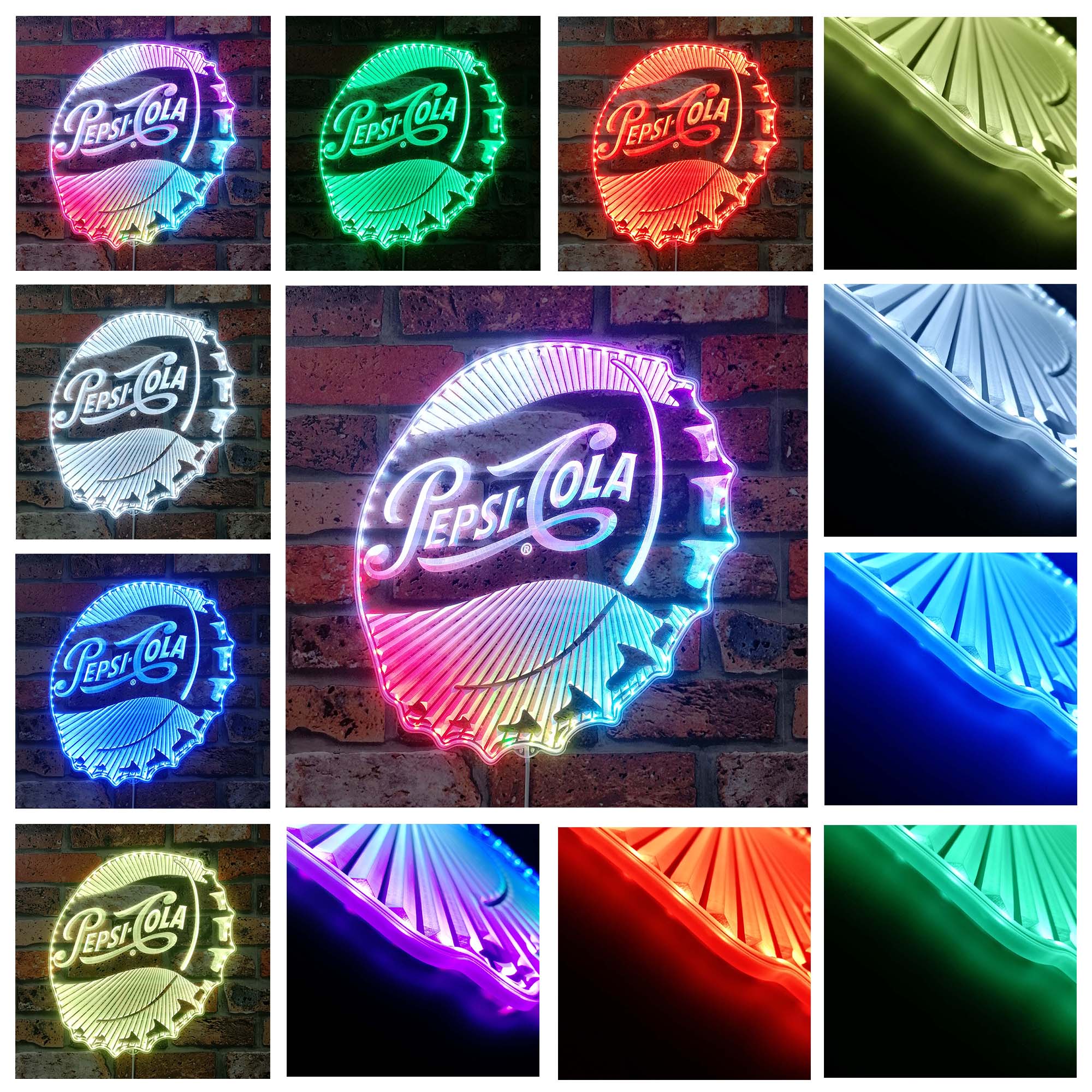Pepsi Cola Neon LED Sign with Dynamic RGB Colors - Image 2