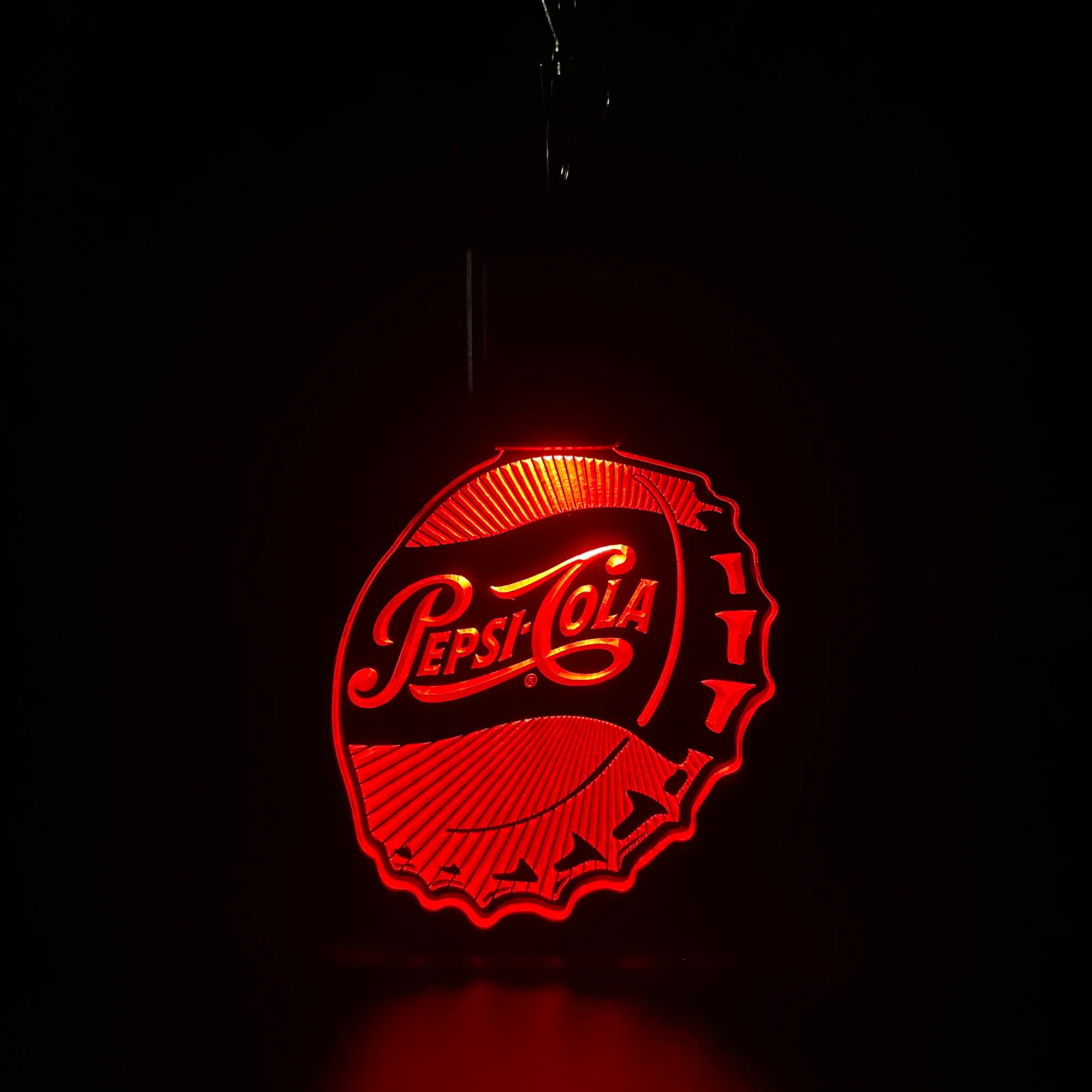Pepsi Cola LED Light Acrylic Keychain , Christmas Tree Ornament - Image 3