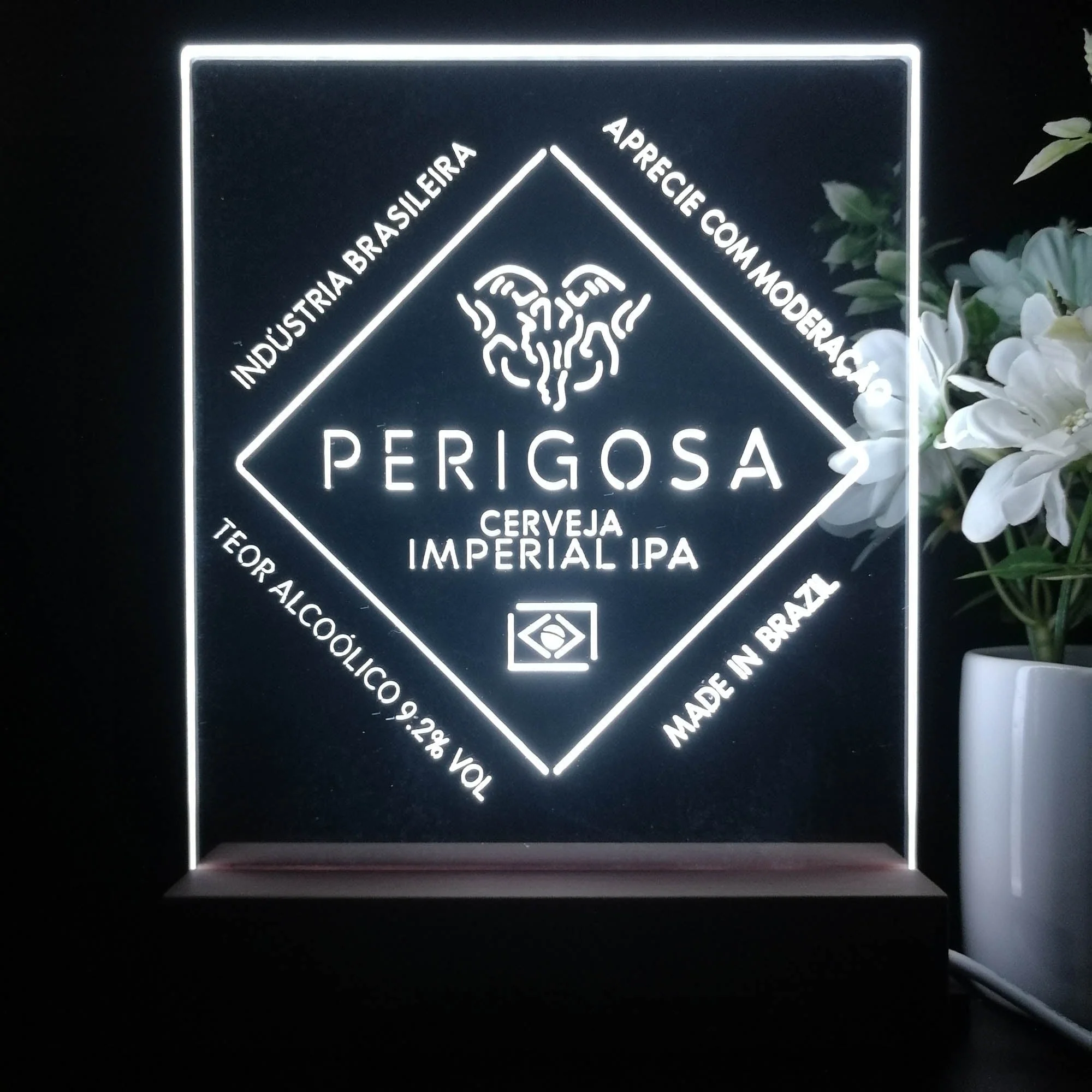 Perigosa Imperial IPA 3D Illusion Night Light Desk Lamp - Image 4