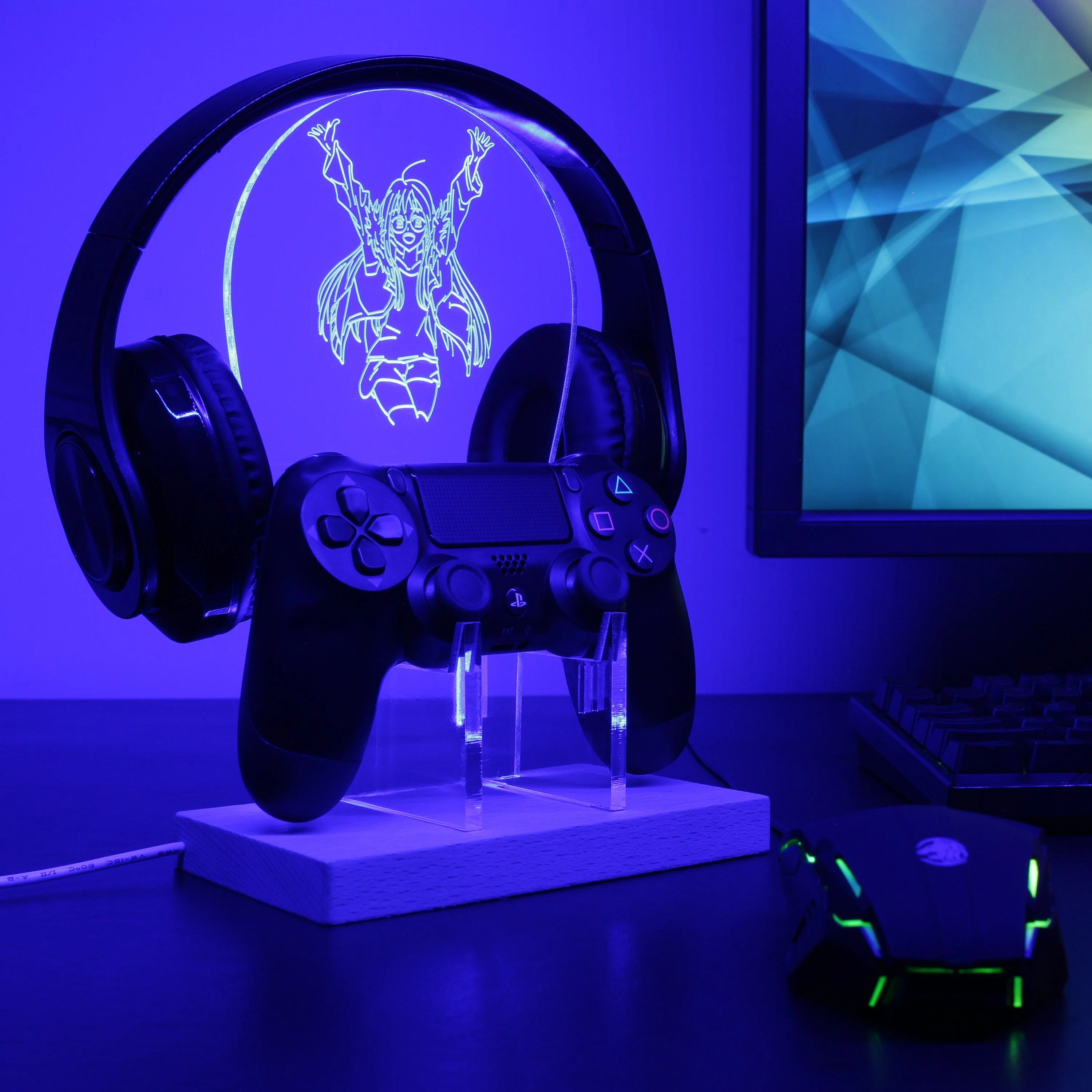 Persona 5 Futaba Sakura LED Gaming Headset Controller Stand - Image 4