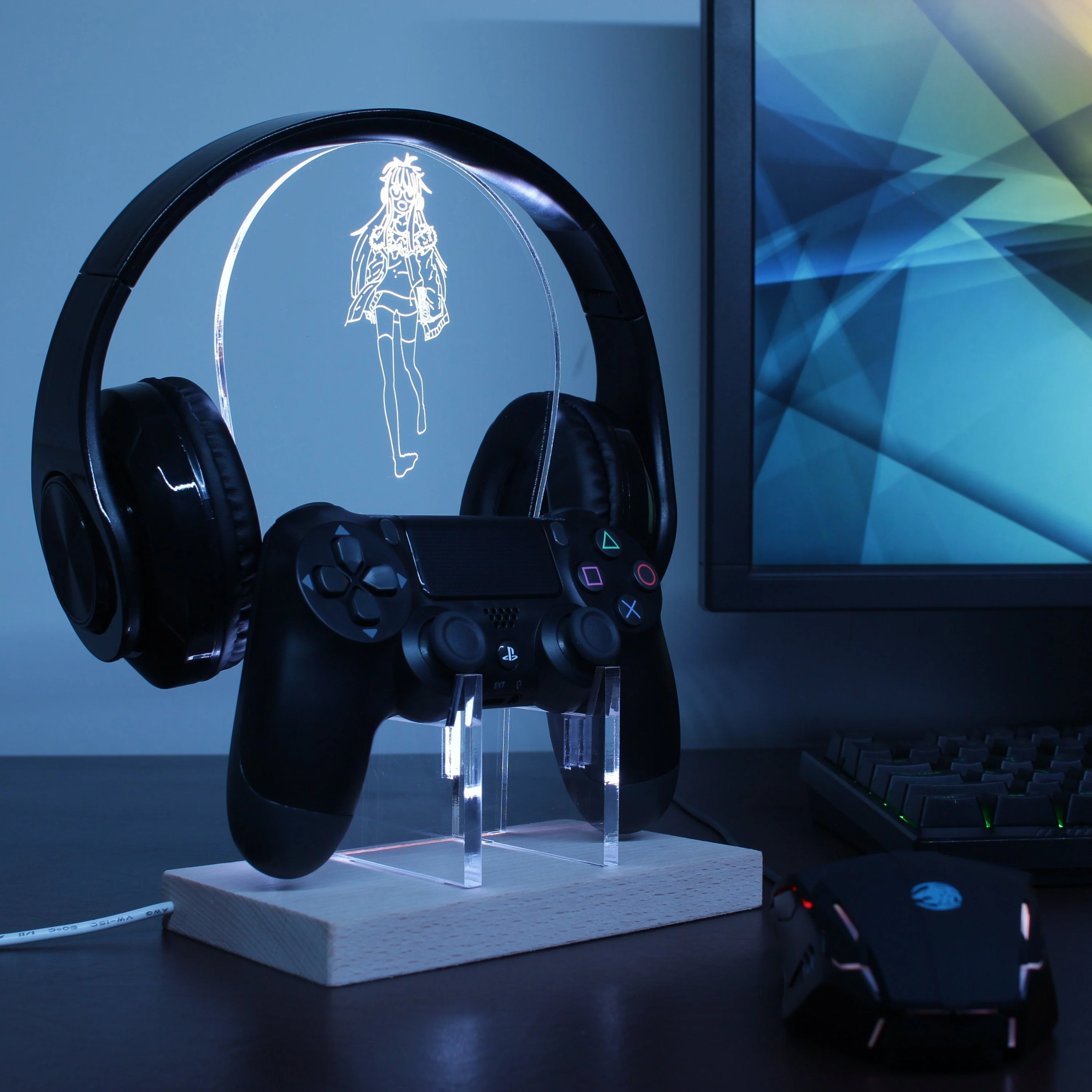 Persona 5 Futaba Sakura LED Gaming Headset Controller Stand - Image 3