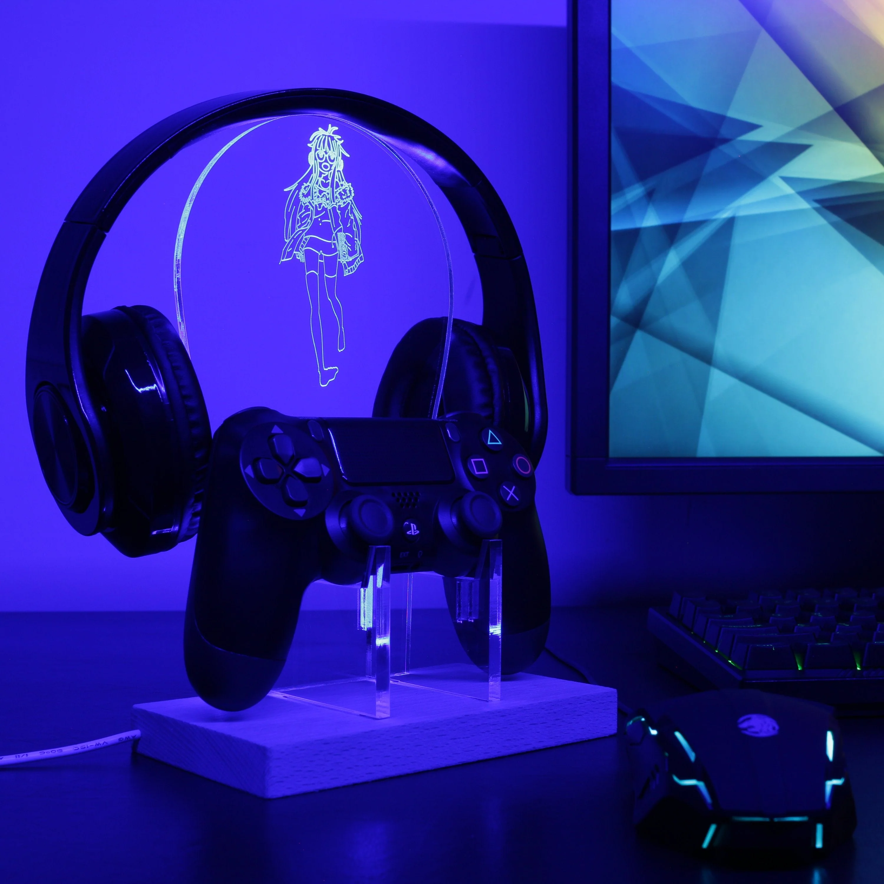 Persona 5 Futaba Sakura LED Gaming Headset Controller Stand - Image 4