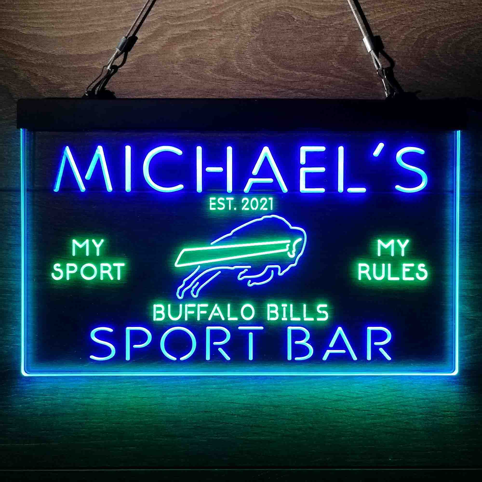 Personalized Buffalo Bills Sports Bar Neon LED Sign - Image 11