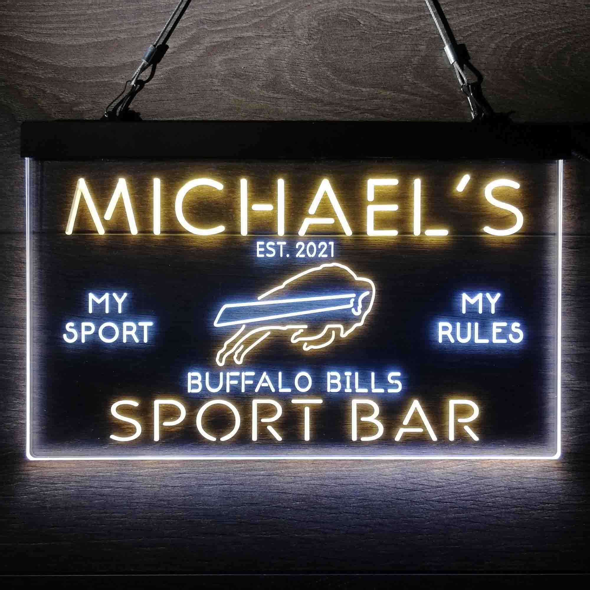 Personalized Buffalo Bills Sports Bar Neon LED Sign - Image 13