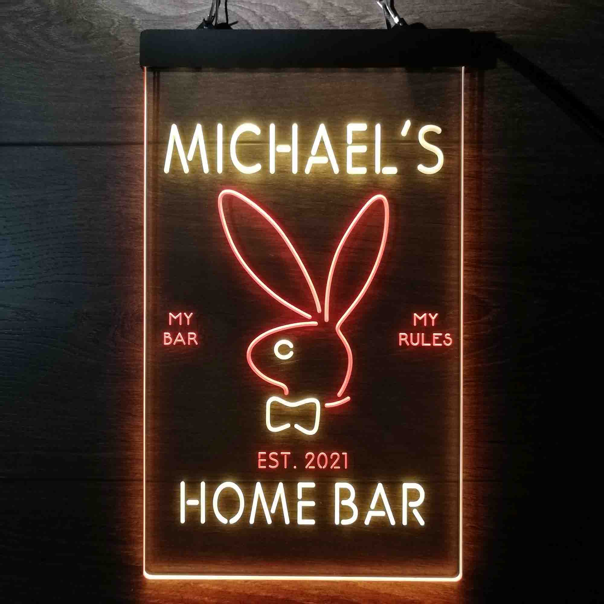 Personalized Bunny Rabbit Neon-Like LED Sign - Image 12