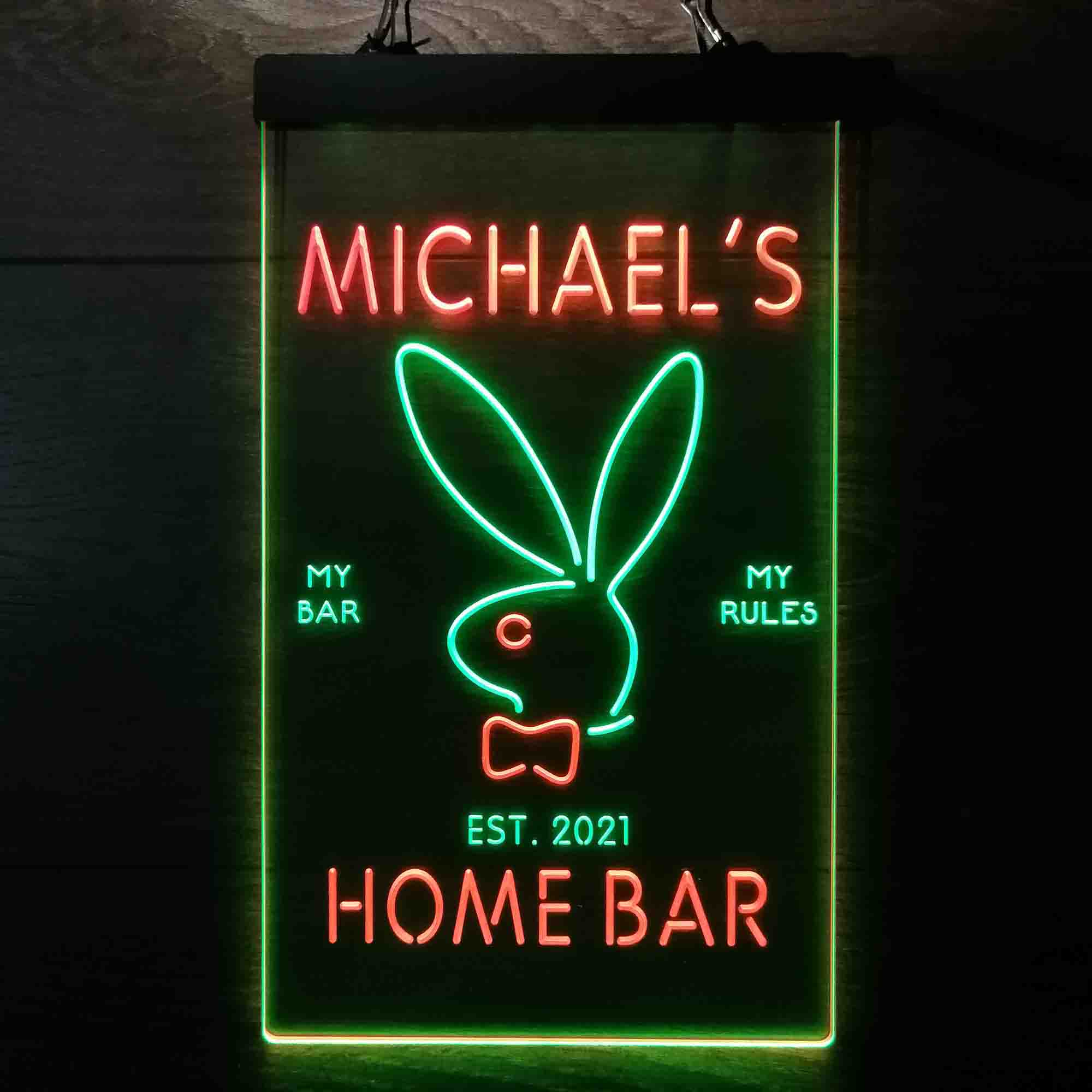Personalized Bunny Rabbit Neon-Like LED Sign - Image 6