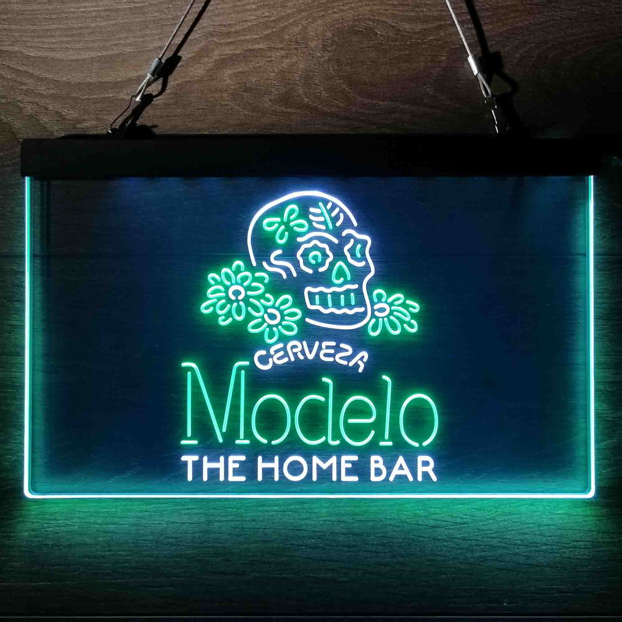 Personalized Cerveza Modelo Skull Neon-Like LED Sign - Custom Wall Decor Gift - Image 10