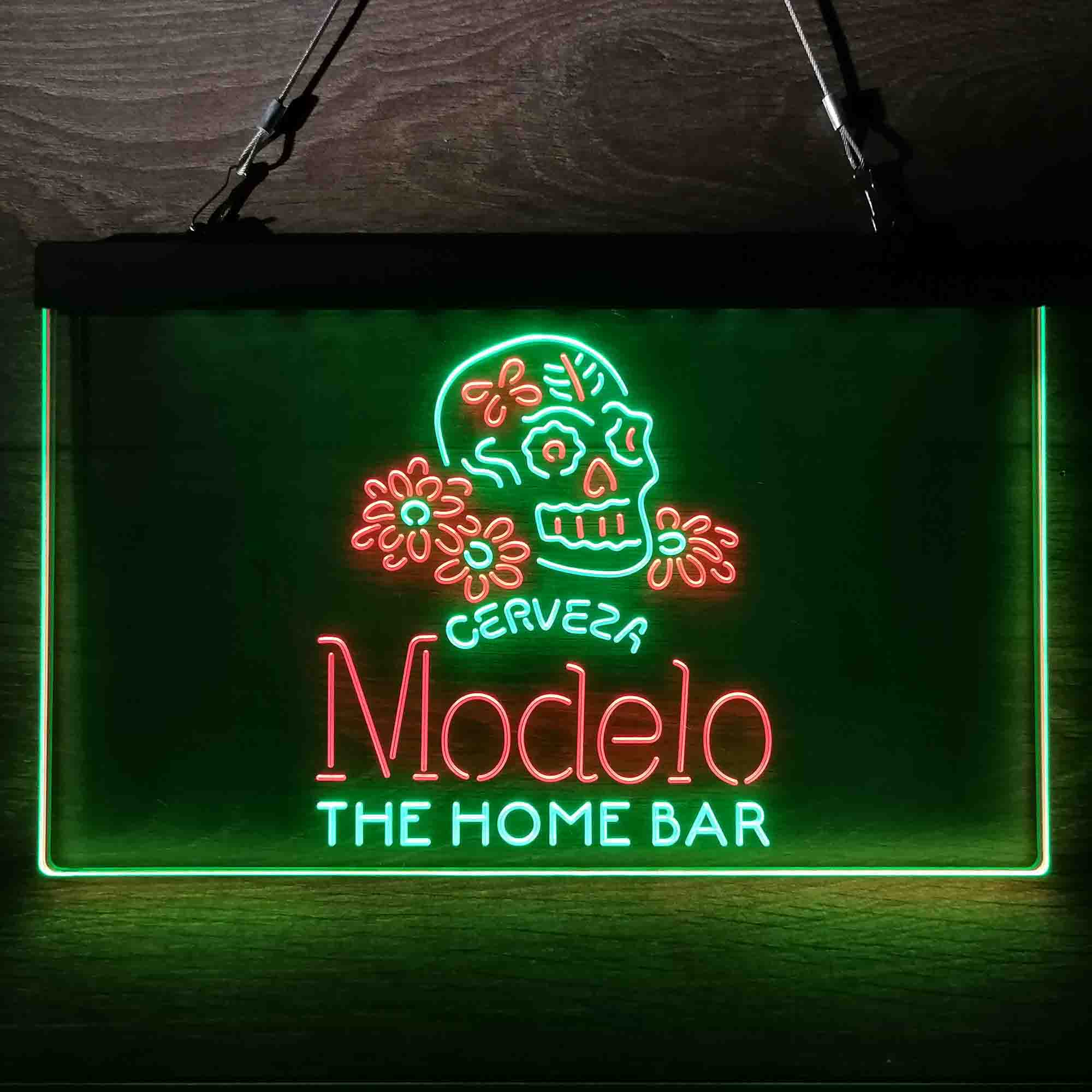 Personalized Cerveza Modelo Skull Neon-Like LED Sign - Custom Wall Decor Gift - Image 12