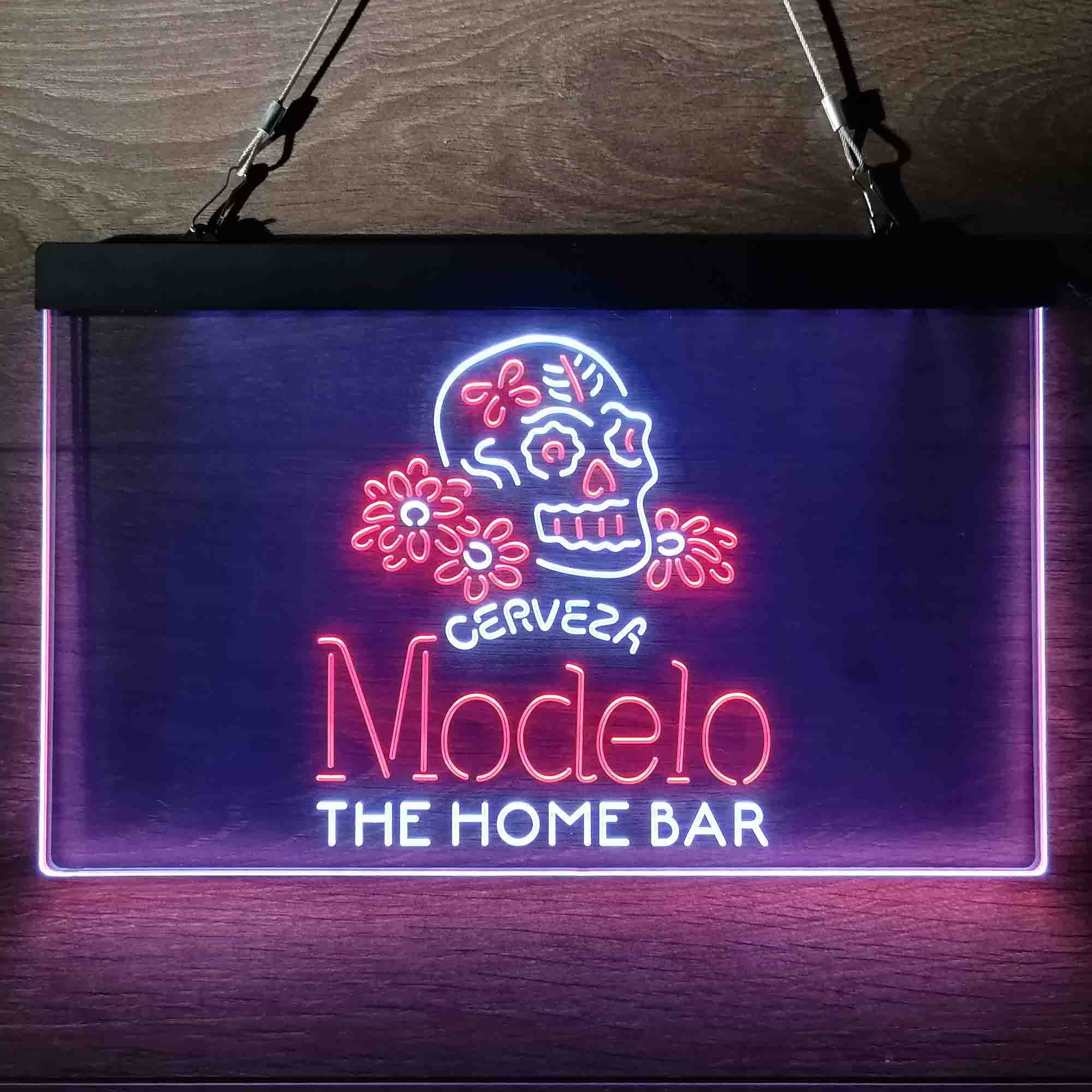 Personalized Cerveza Modelo Skull Neon-Like LED Sign - Custom Wall Decor Gift - Image 8