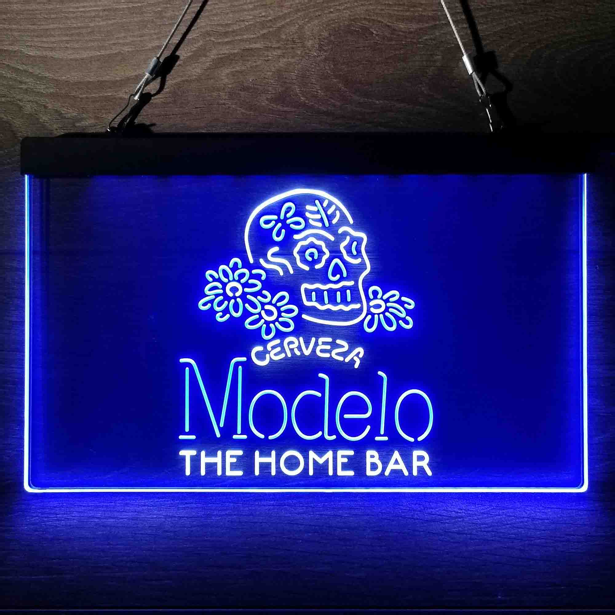 Personalized Cerveza Modelo Skull Neon-Like LED Sign - Custom Wall Decor Gift - Image 9