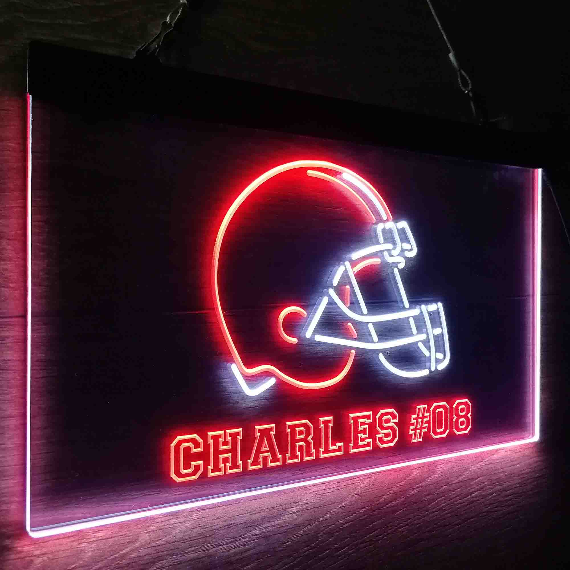 Personalized Cleveland Browns Team Number Neon-Like LED Sign - Image 19
