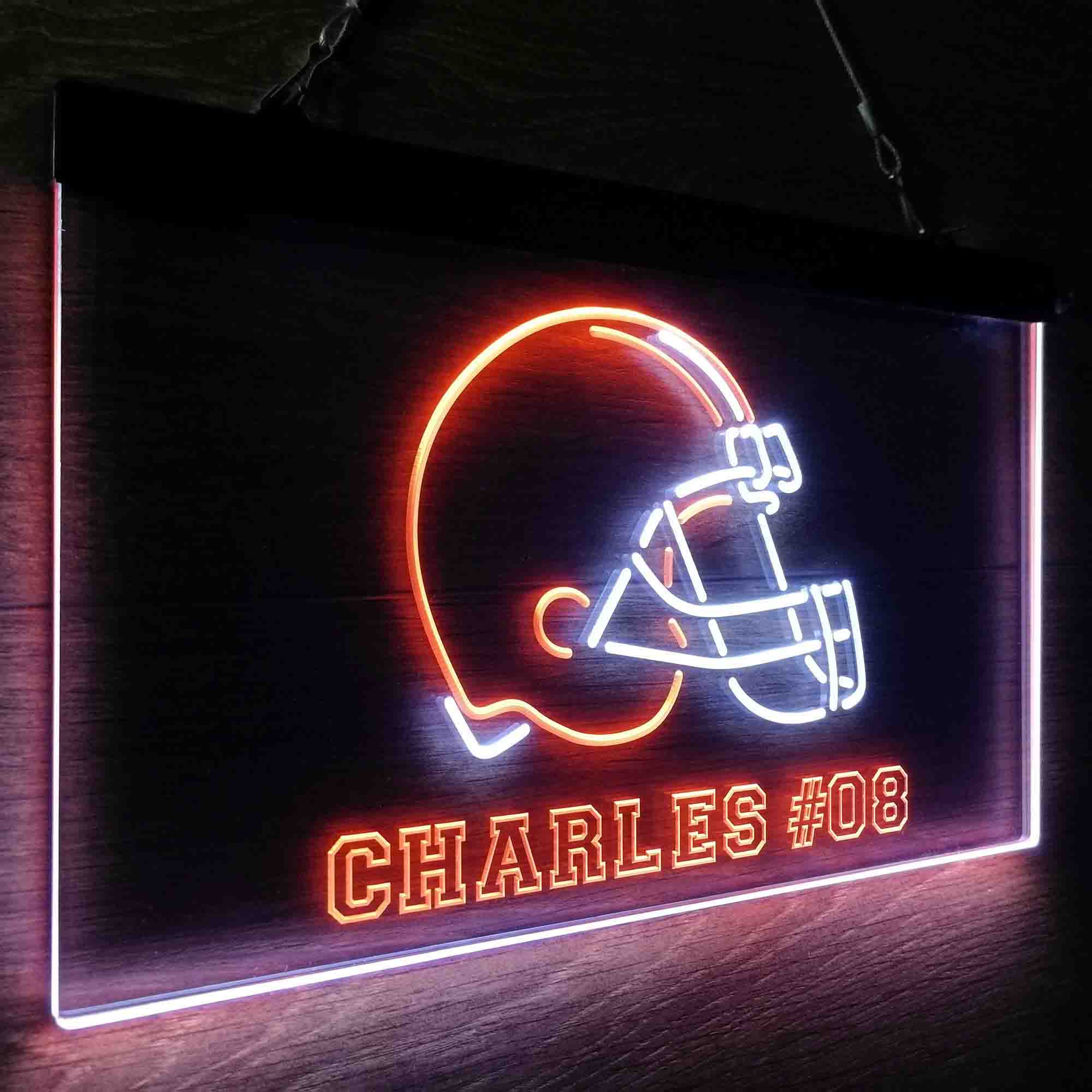 Personalized Cleveland Browns Team Number Neon-Like LED Sign - Image 20