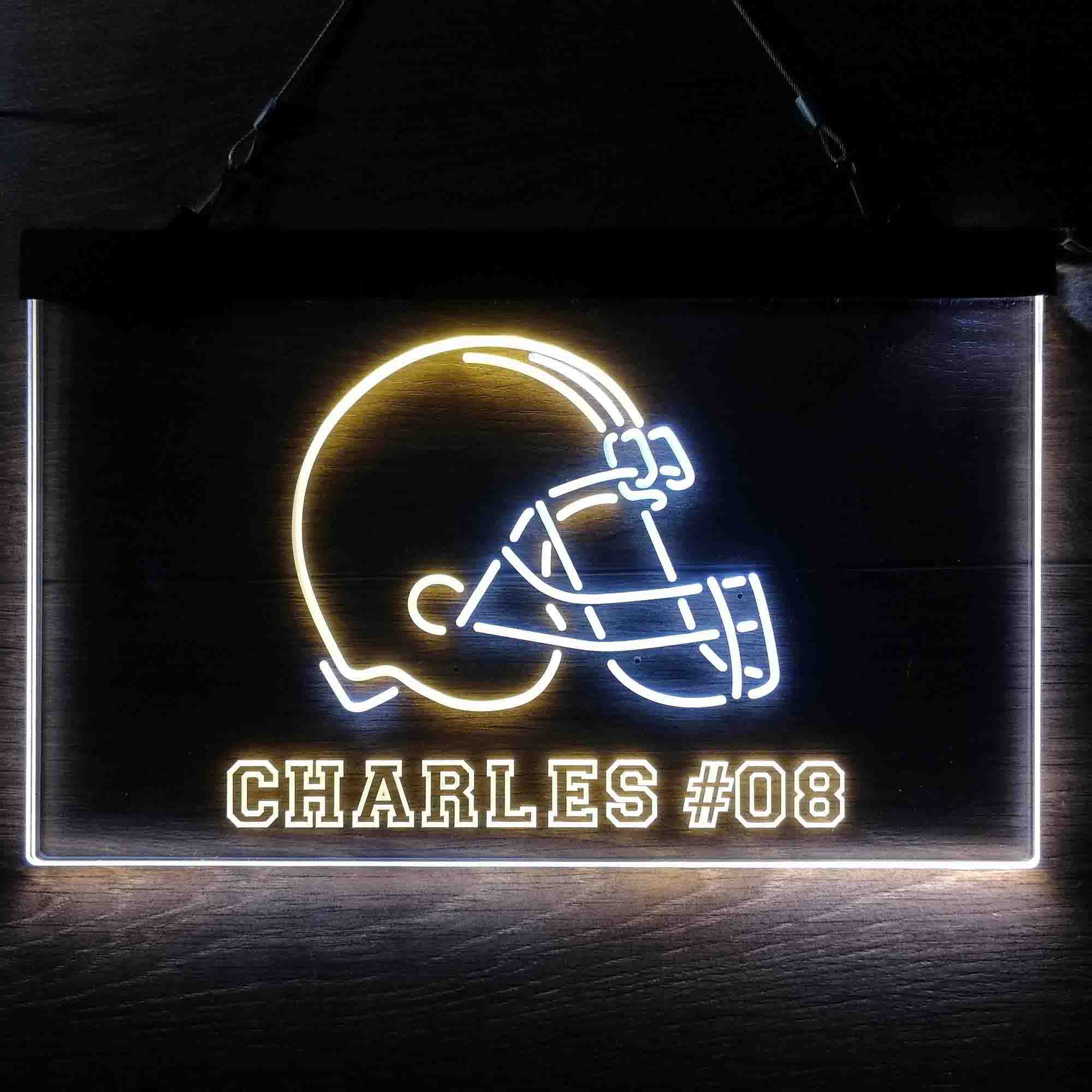 Personalized Cleveland Browns Team Number Neon-Like LED Sign - Image 3