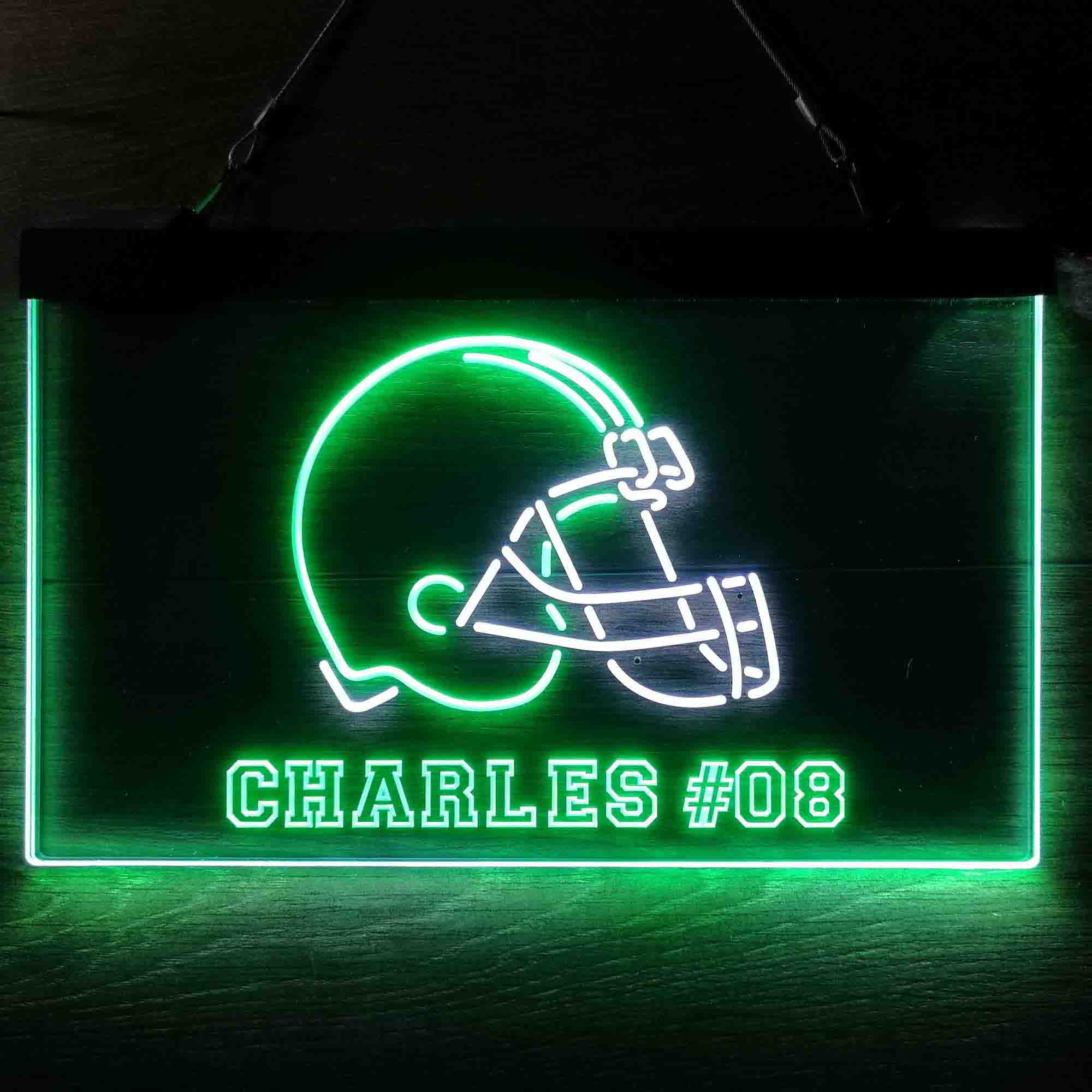 Personalized Cleveland Browns Team Number Neon-Like LED Sign - Image 9