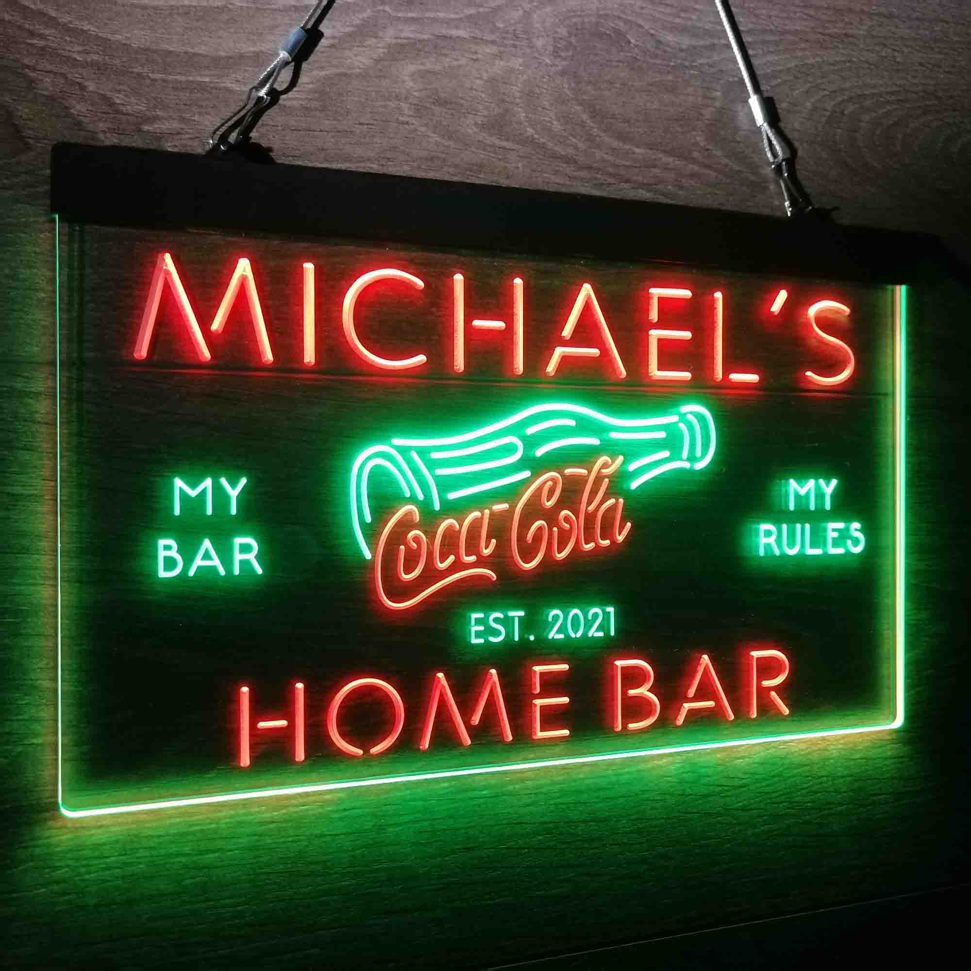 Personalized Coca Cola Bottle Drink Bar Neon-Like LED Sign - Image 14