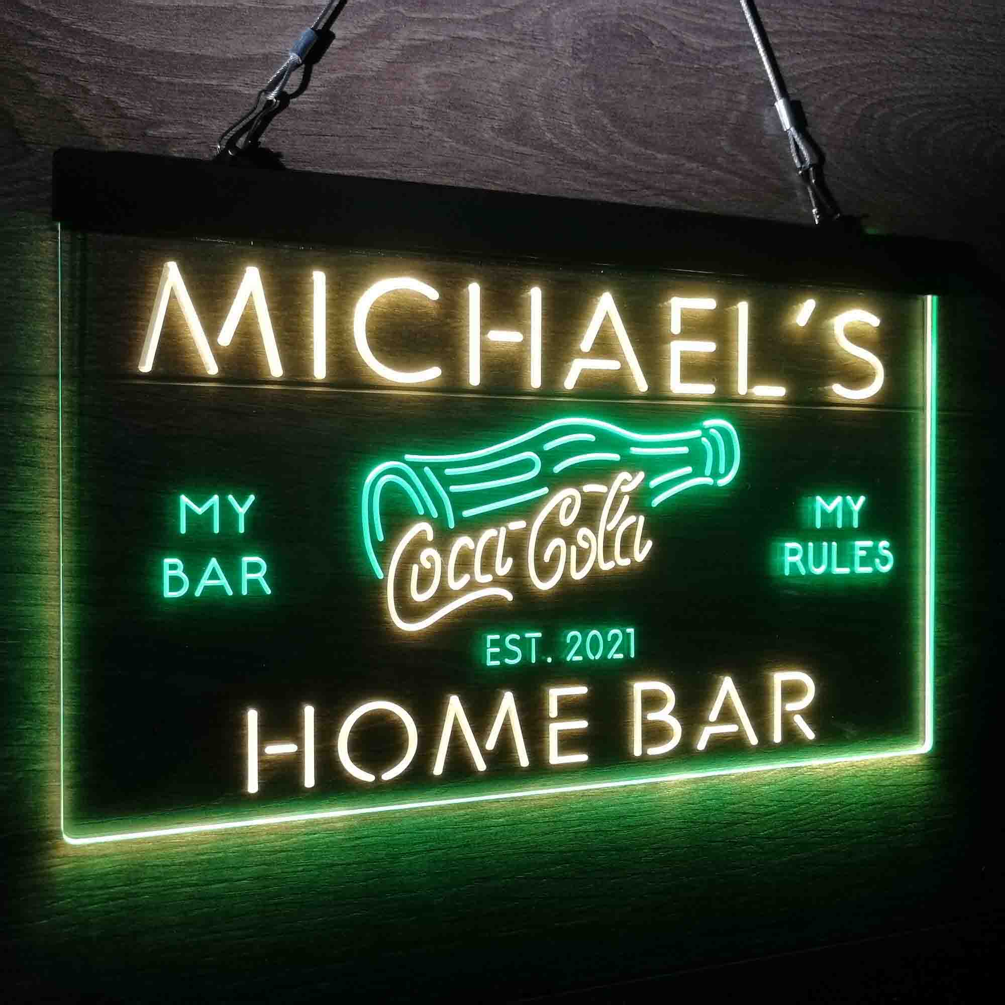 Personalized Coca Cola Bottle Drink Bar Neon-Like LED Sign - Image 15
