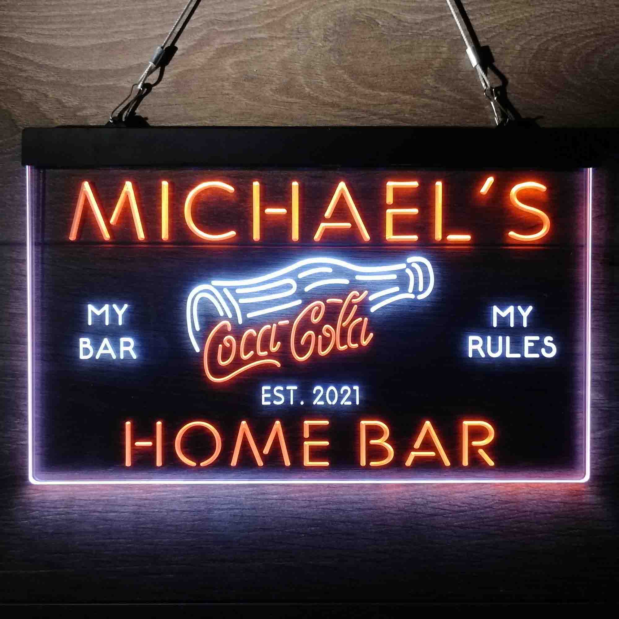 Personalized Coca Cola Bottle Drink Bar Neon-Like LED Sign - Image 8