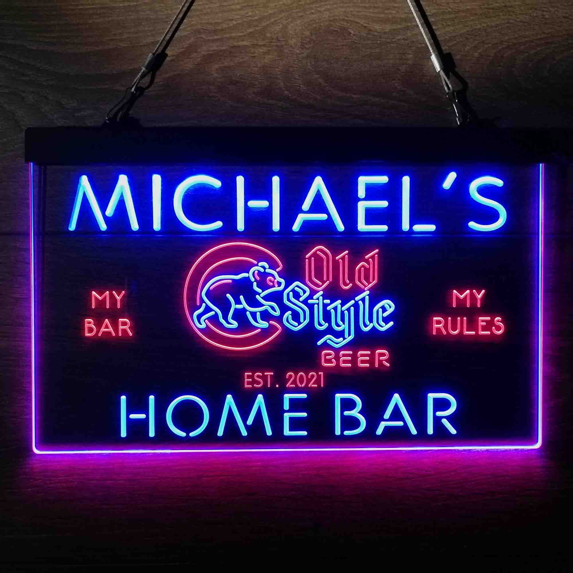 Personalized Chicago Cubs Old Style Beer Bar Neon LED Sign - Image 10