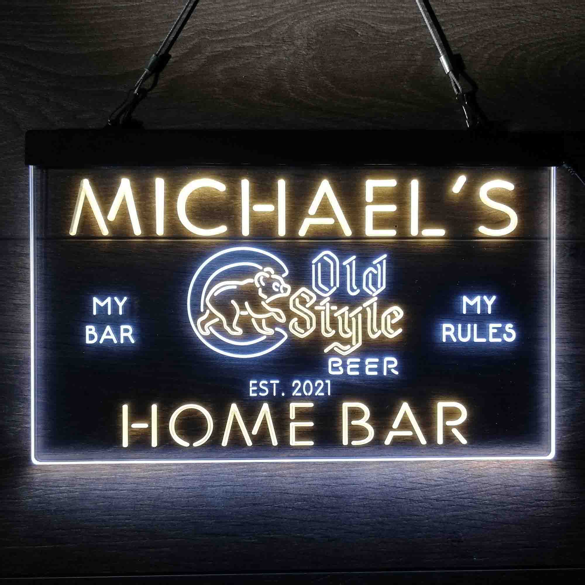 Personalized Chicago Cubs Old Style Beer Bar Neon LED Sign - Image 13