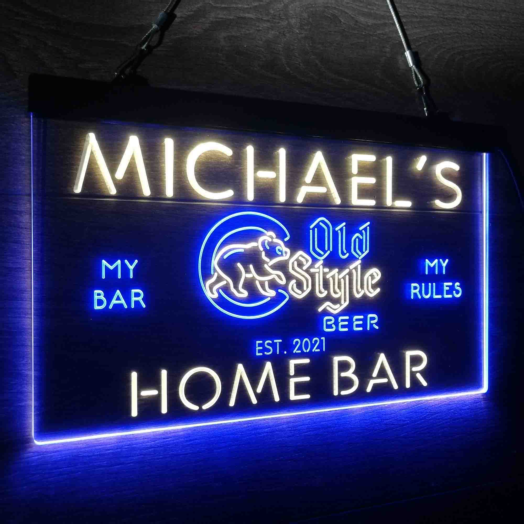 Personalized Chicago Cubs Old Style Beer Bar Neon LED Sign - Image 22