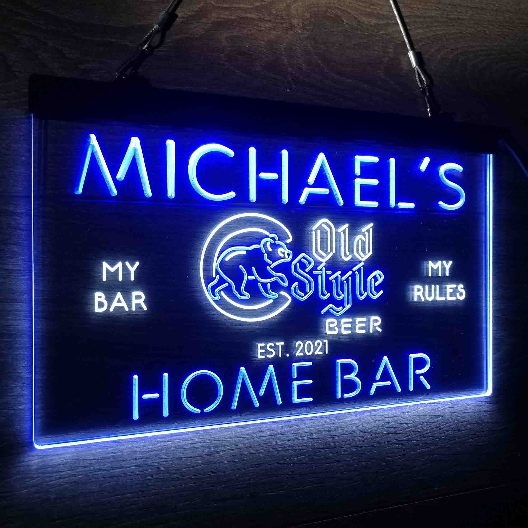 Personalized Chicago Cubs Old Style Beer Bar Neon LED Sign - Image 25