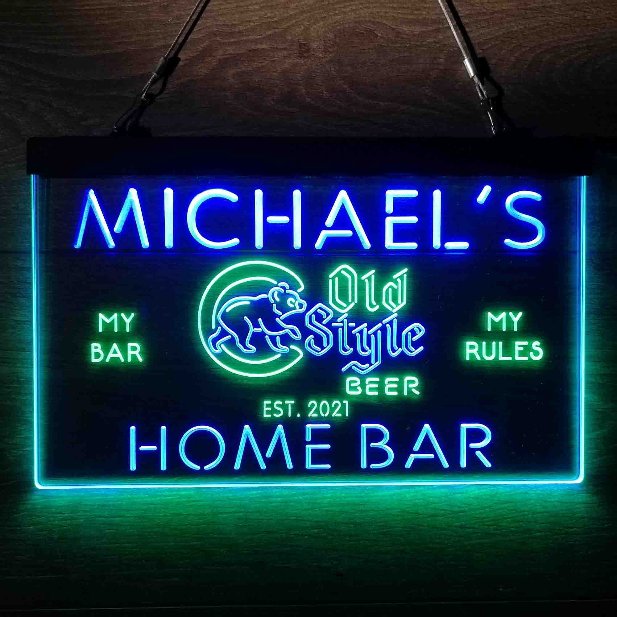 Personalized Chicago Cubs Old Style Beer Bar Neon LED Sign - Image 3
