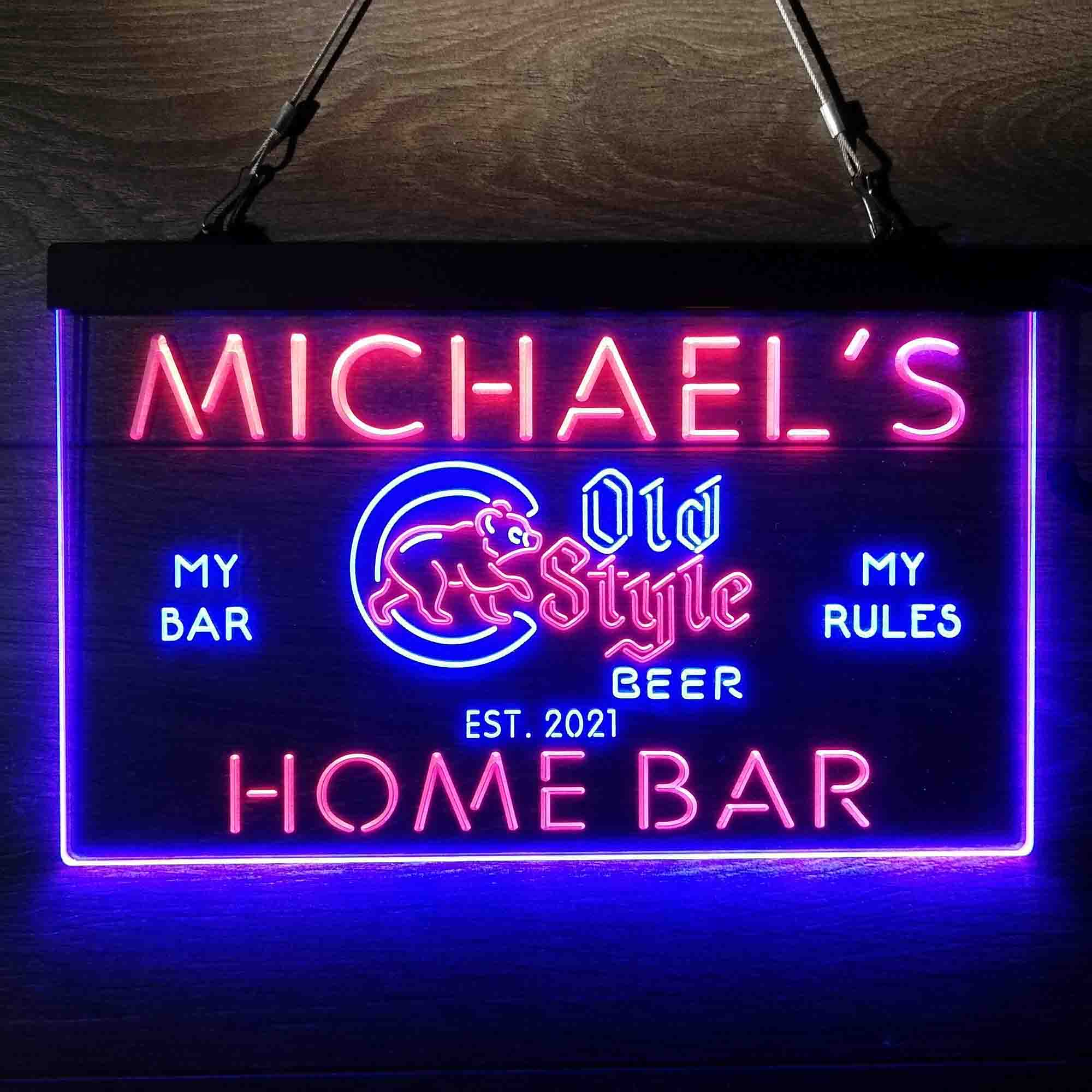 Personalized Chicago Cubs Old Style Beer Bar Neon LED Sign - Image 4