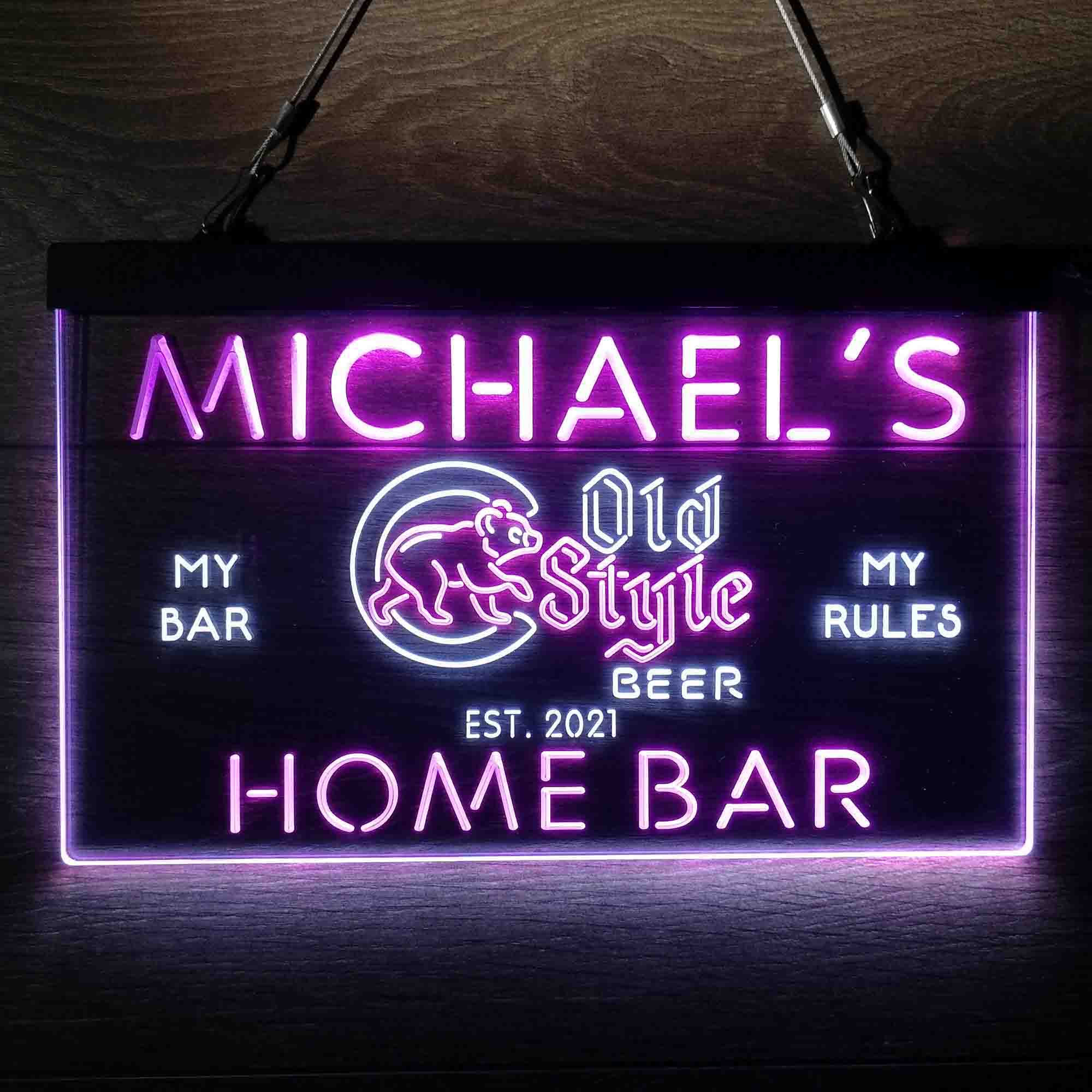 Personalized Chicago Cubs Old Style Beer Bar Neon LED Sign - Image 7