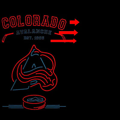 Personalized Colorado Avalanche Neon-Like LED Sign - Image 14