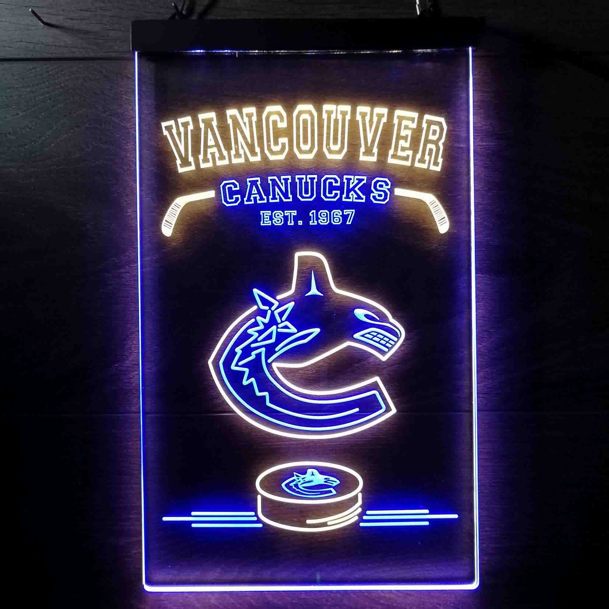 Personalized Vancouver Canucks Neon-Like LED Sign - Image 3
