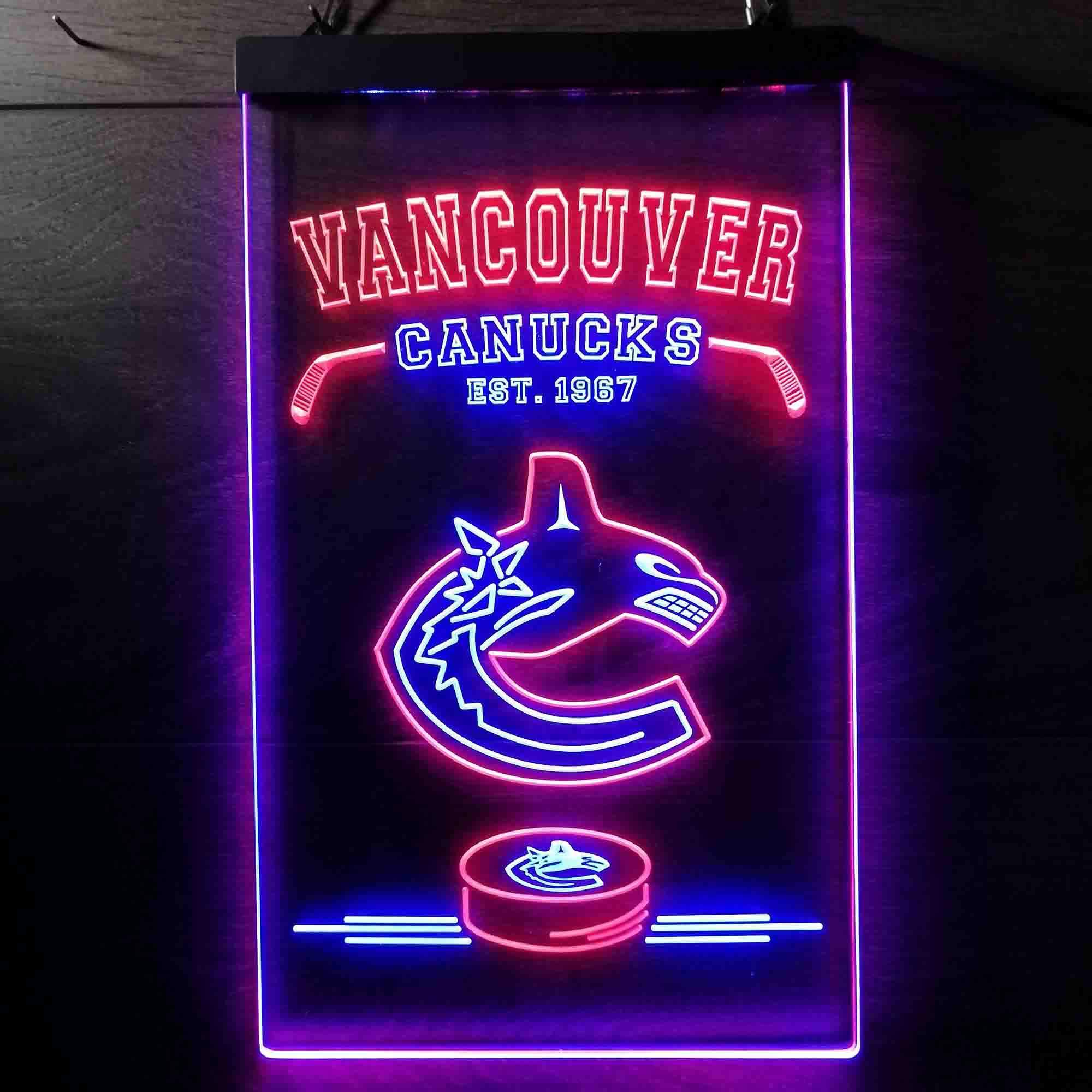Personalized Vancouver Canucks Neon-Like LED Sign - Image 5