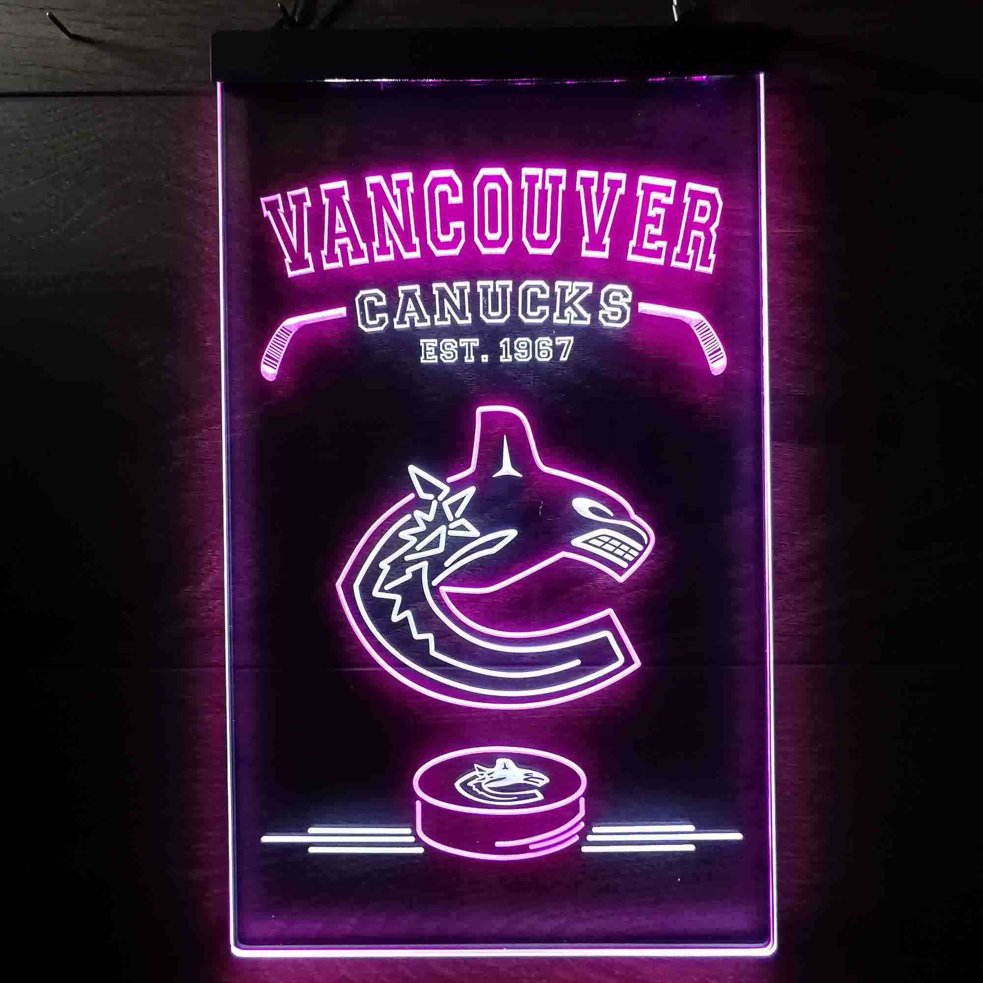 Personalized Vancouver Canucks Neon-Like LED Sign - Image 8