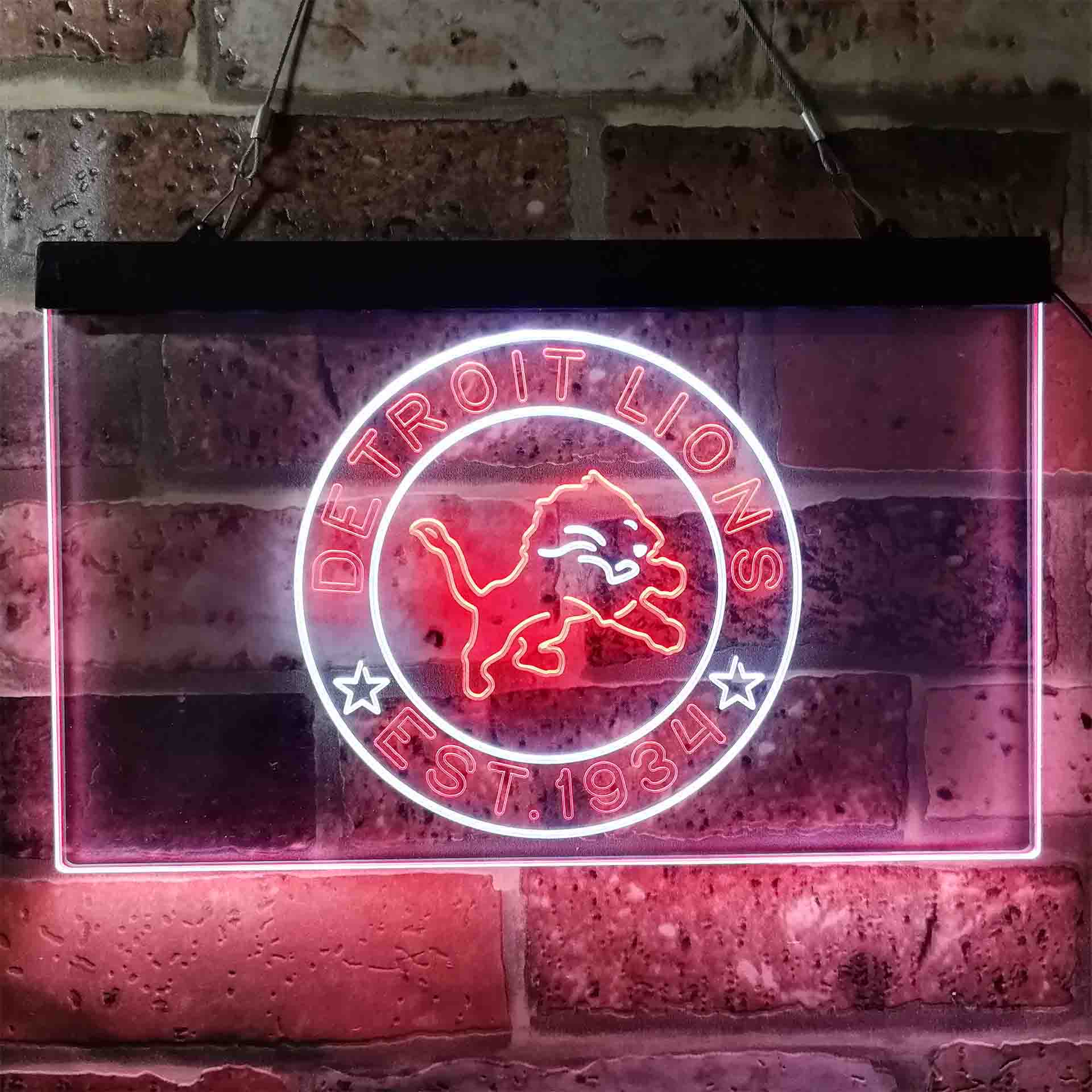 Personalized Detroit Lions Neon-Like LED Sign - Image 3