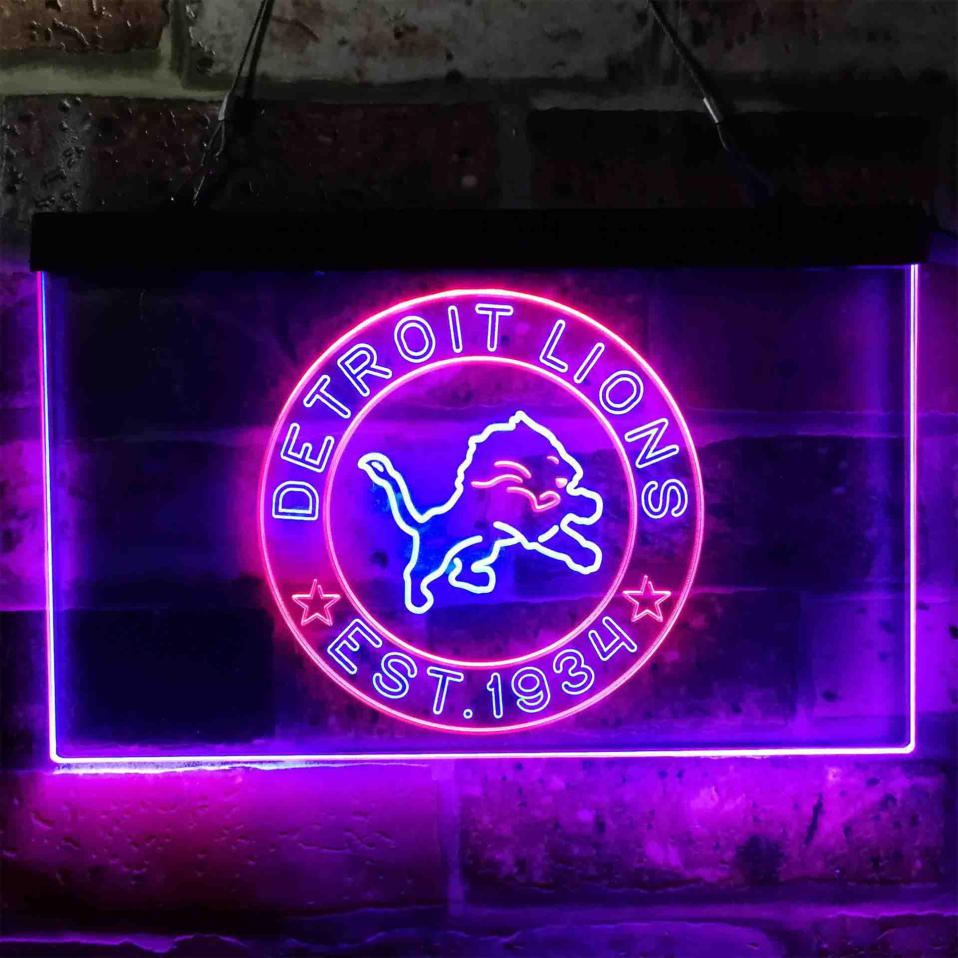 Personalized Detroit Lions Neon-Like LED Sign - Image 7
