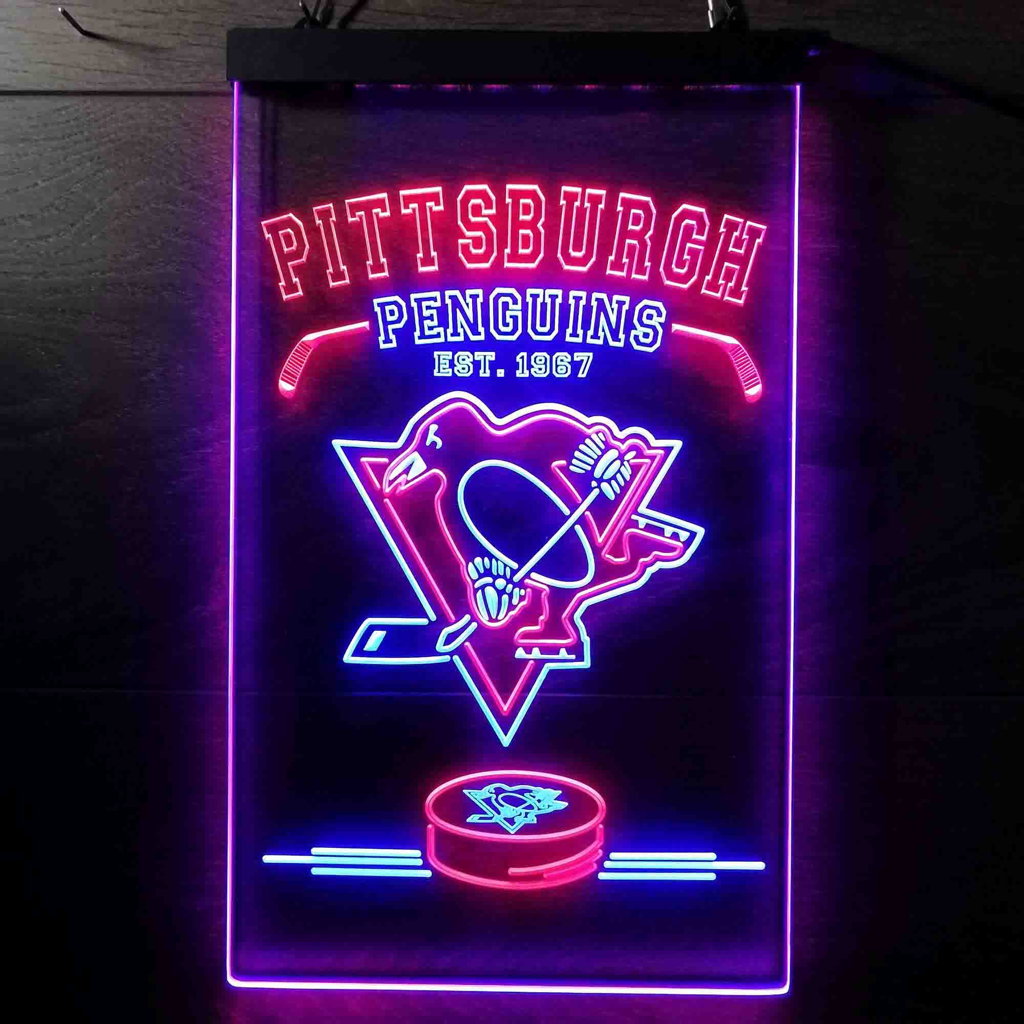 Personalized Pittsburgh Penguins Neon-Like LED Sign - Father's Day Gift - Image 3