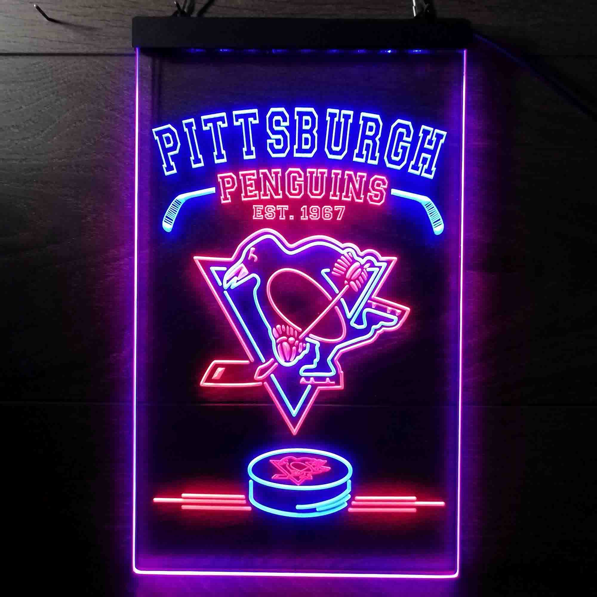 Personalized Pittsburgh Penguins Neon-Like LED Sign - Father's Day Gift - Image 8
